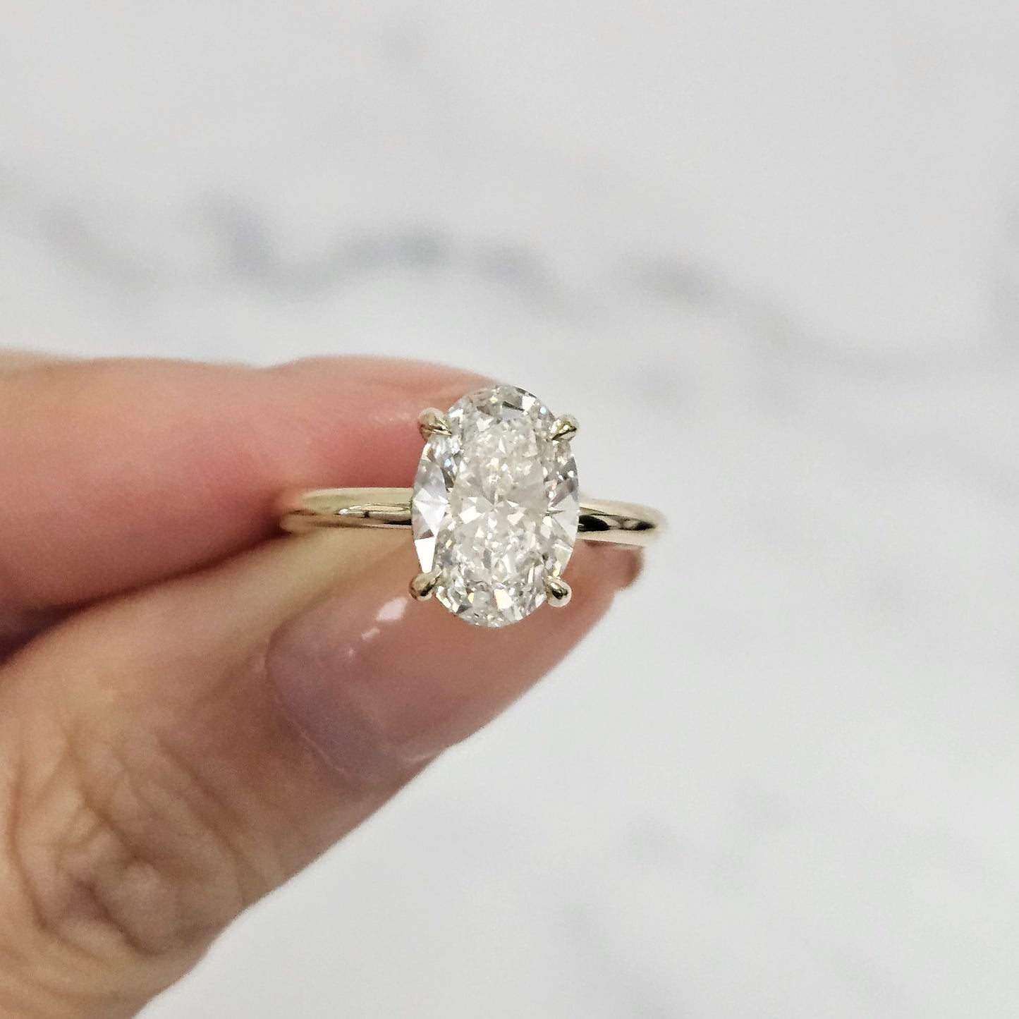 2ct Oval Diamond Engagement Stackable Ring/Hidden Halo Band 2ct IGI Certified Lab Diamond Amazing Brilliant Solitaire Ring/Anniversary gift