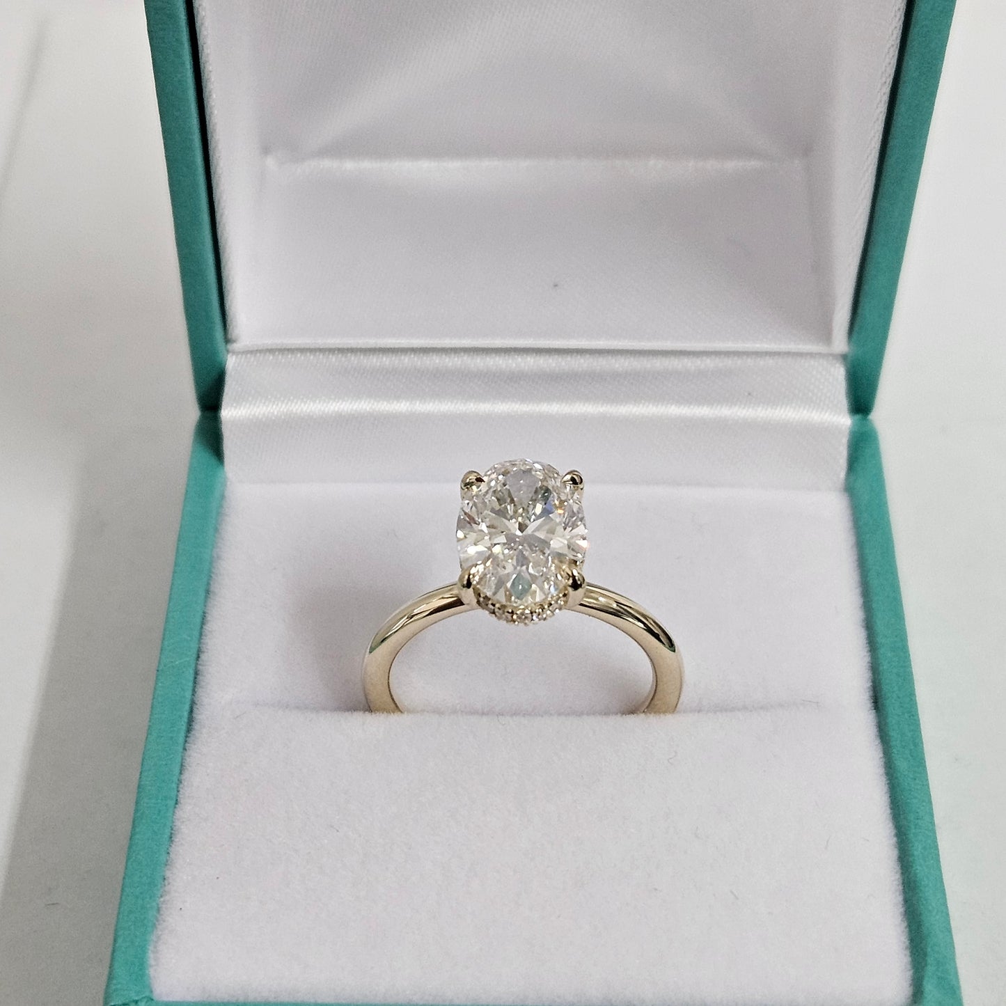2ct Oval Diamond Engagement Stackable Ring/Hidden Halo Band 2ct IGI Certified Lab Diamond Amazing Brilliant Solitaire Ring/Anniversary gift