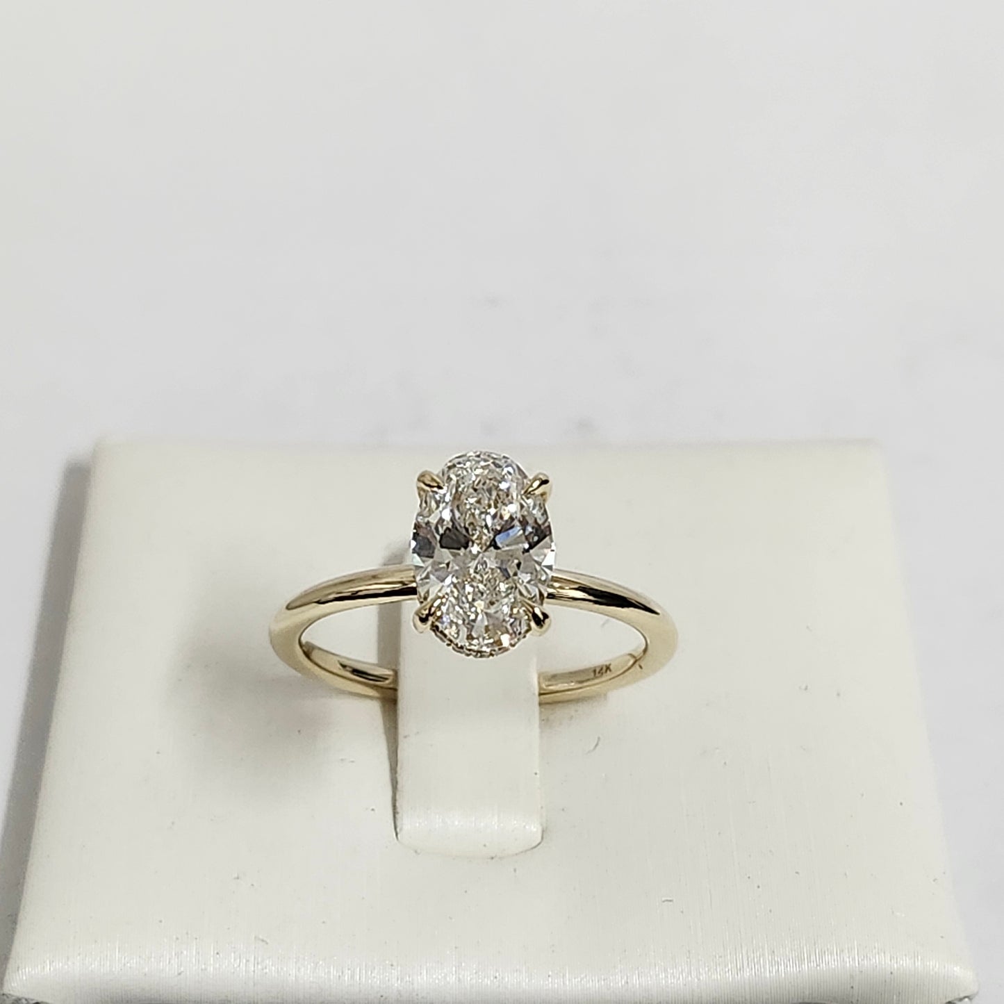 2ct Oval Diamond Engagement Stackable Ring/Hidden Halo Band 2ct IGI Certified Lab Diamond Amazing Brilliant Solitaire Ring/Anniversary gift