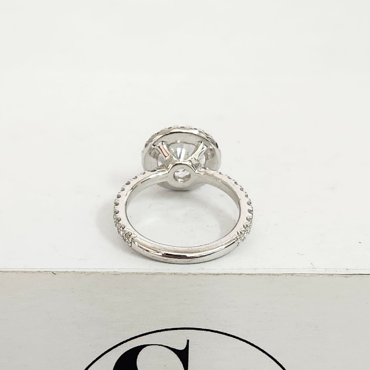 Diamond Engagement Ring/14K ,18K gold 3ct Center Lab Diamond Halo Ring/Classic Halo Round Cut Bridal Ring/ Propose Ring/Anniversary gift