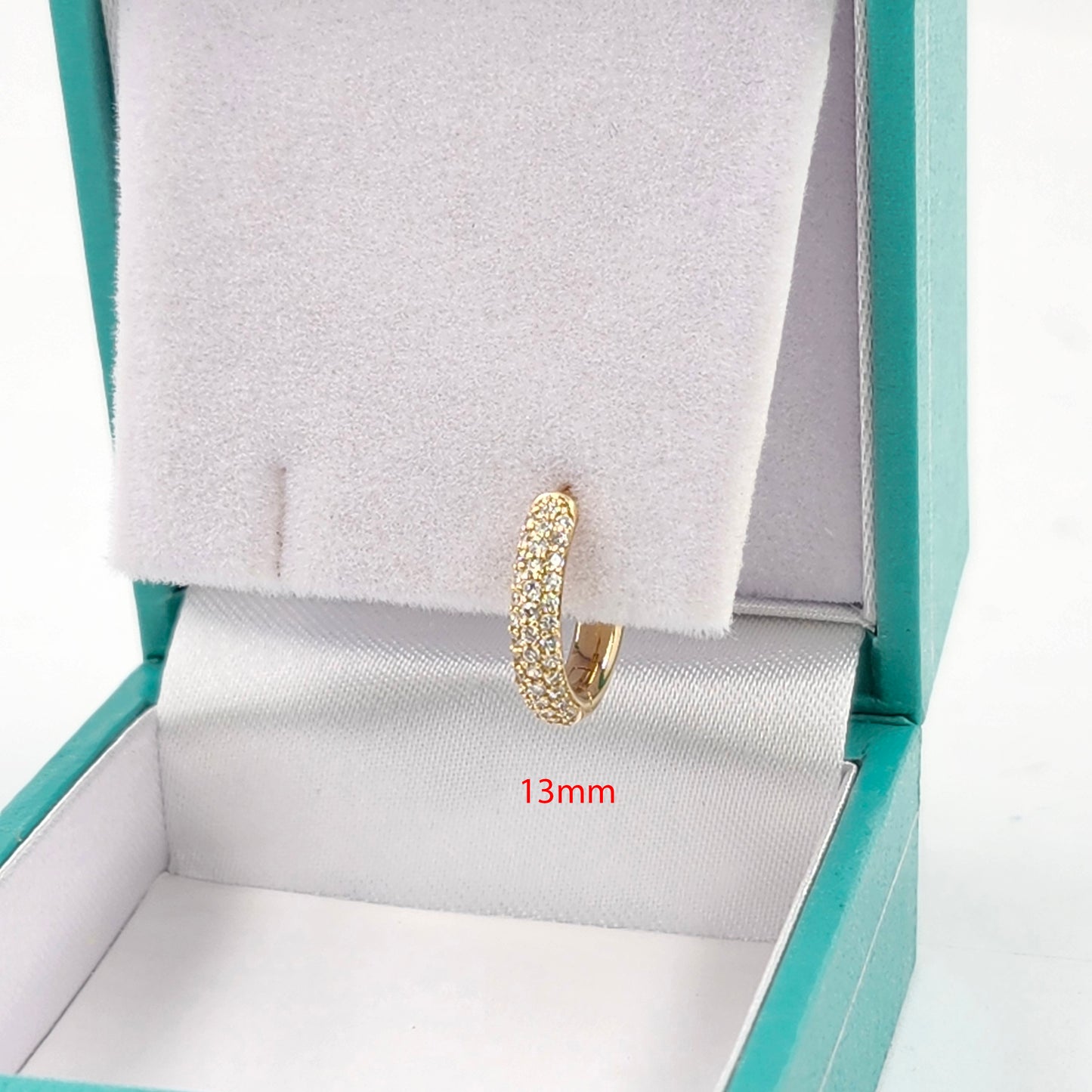 Handmade 3Row Natural Diamond hoop Earrings/Diamond Width 2.6mm 13mm,15mm,16.5mm hoop Earrings/Diamond hoop earring/Anniversary gift