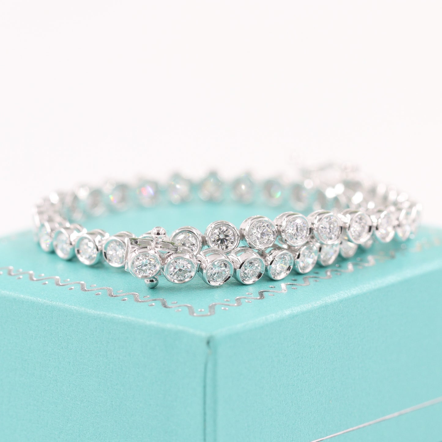 3ct Diamond Bezel Tennis Bracelet/Lab Diamond Tennis Bracelet/Diamond Tennis Bracelet/Anniversary Bracelet/Anniversary gift