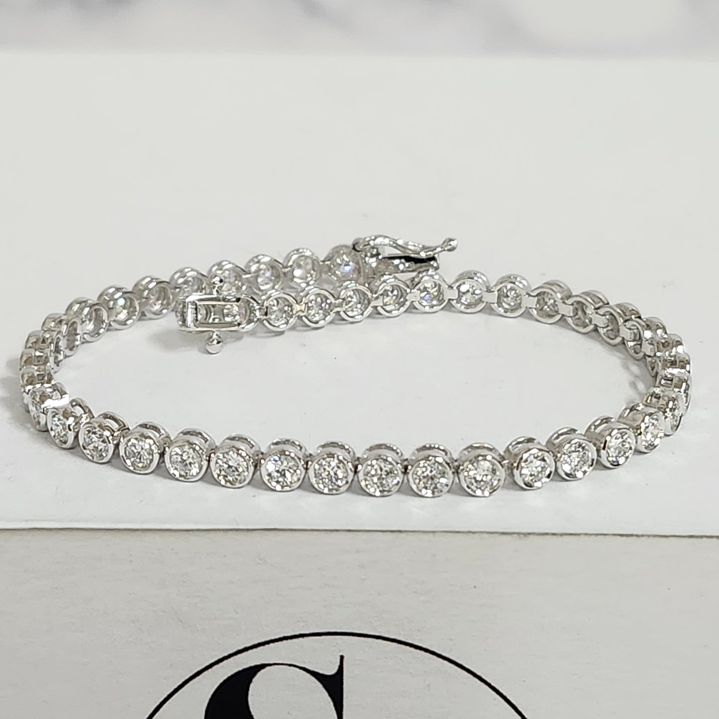 3ct Diamond Bezel Tennis Bracelet/Lab Diamond Tennis Bracelet/Diamond Tennis Bracelet/Anniversary Bracelet/Anniversary gift
