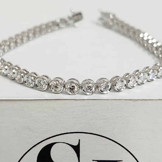 3ct Diamond Bezel Tennis Bracelet/Lab Diamond Tennis Bracelet/Diamond Tennis Bracelet/Anniversary Bracelet/Anniversary gift