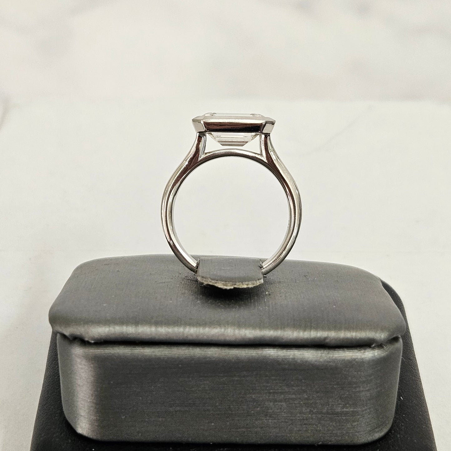 3ct Emerald Cut Lab Diamond Engagement Ring / Split Shank Solitaire Ring/3ct IGI Certified Diamond Ring/Unique/Anniversary gift