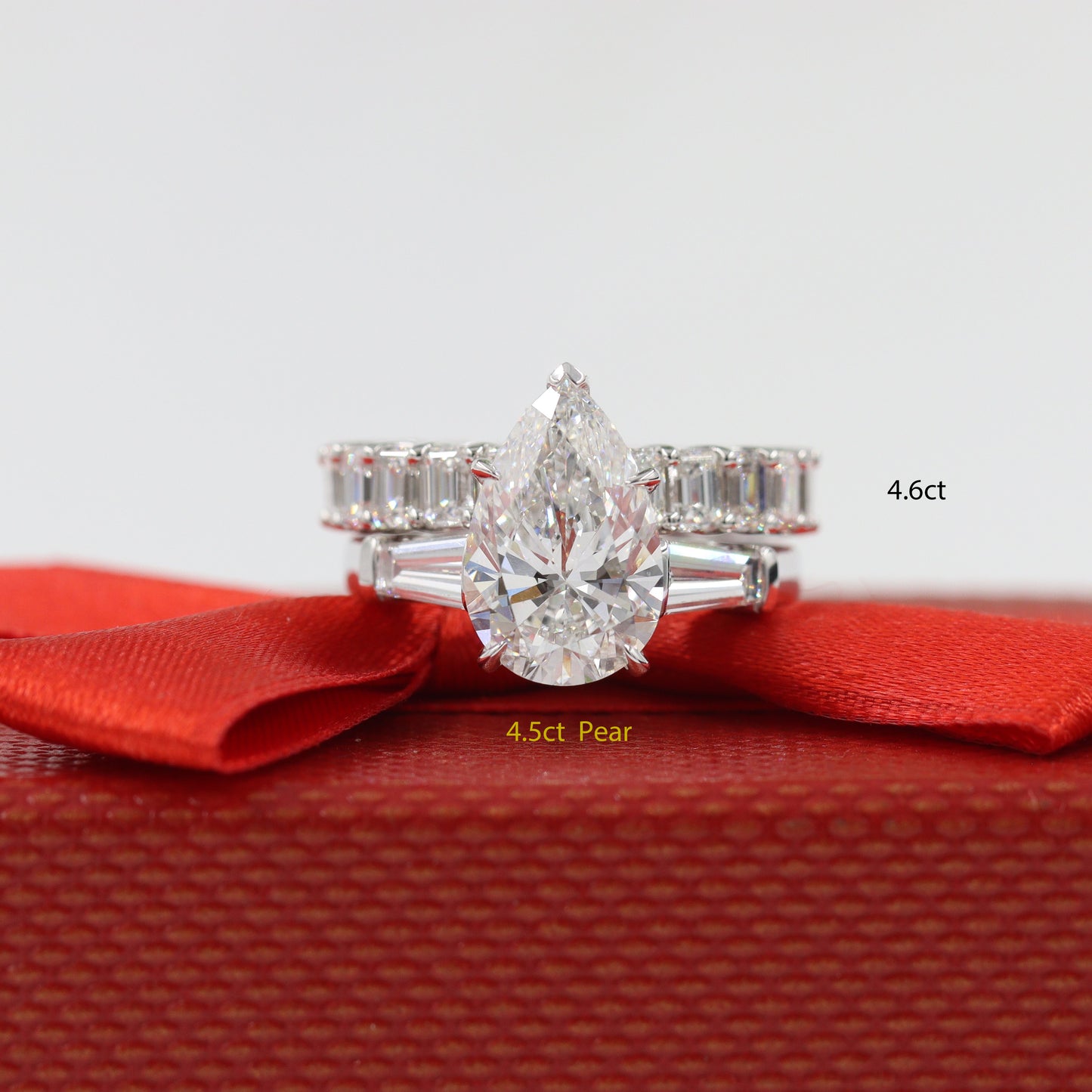 5.3ct Pear Diamond Engagement Ring / lGl Certified Amazing Brilliant Solitaire Stackable Ring/Lab Grown Pear Diamond Ring/Anniversary gift