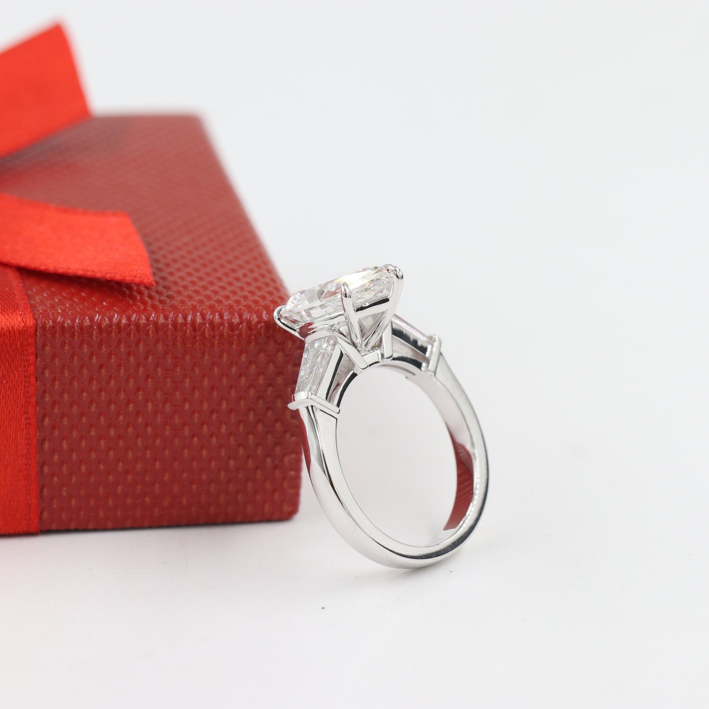 5.3ct Pear Diamond Engagement Ring / lGl Certified Amazing Brilliant Solitaire Stackable Ring/Lab Grown Pear Diamond Ring/Anniversary gift