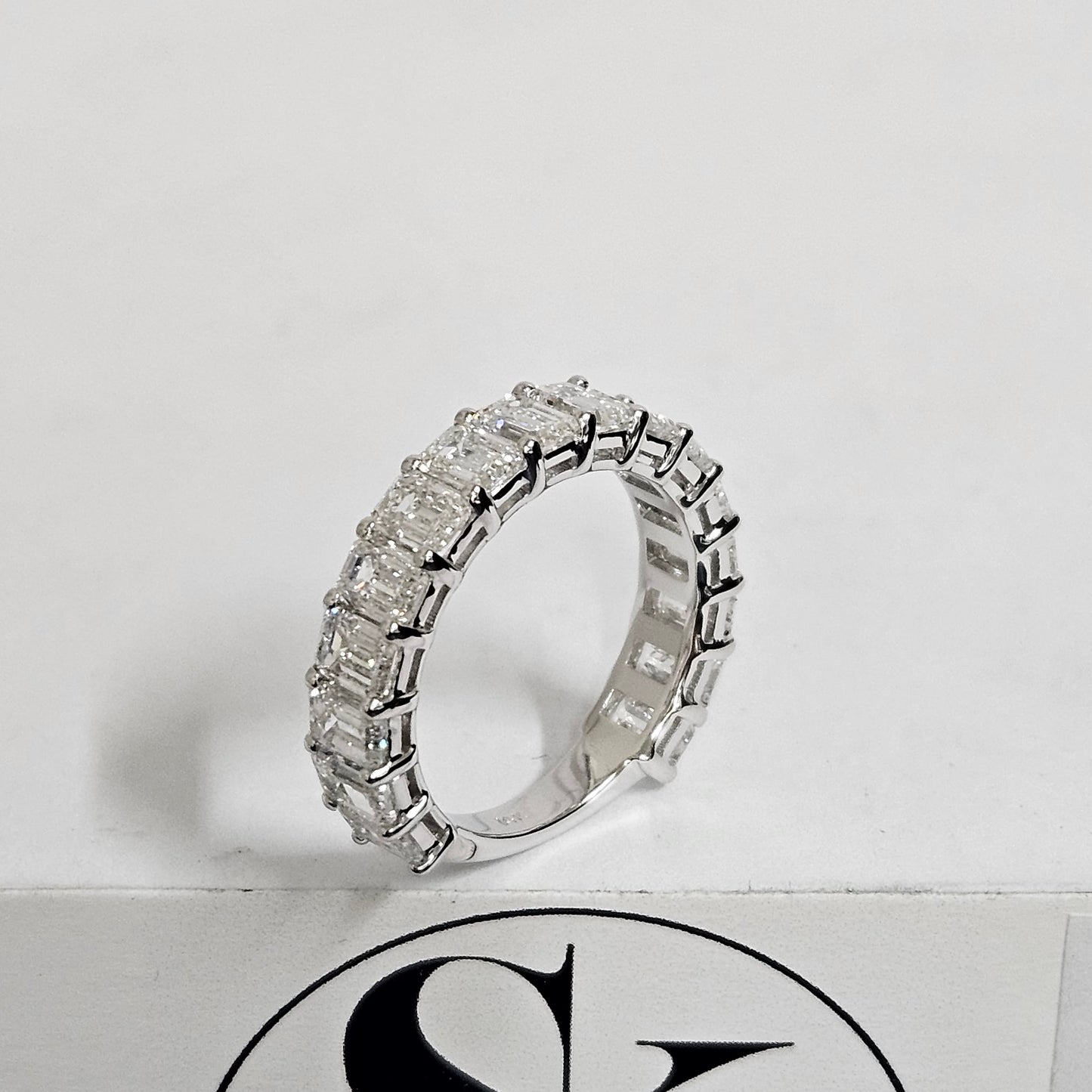 4.8ct Emerald Cut Diamond Band/Stackable Lab Grown Emerald Cut Diamond Band /Anniversary gift Ring/Stackable Diamond Ring