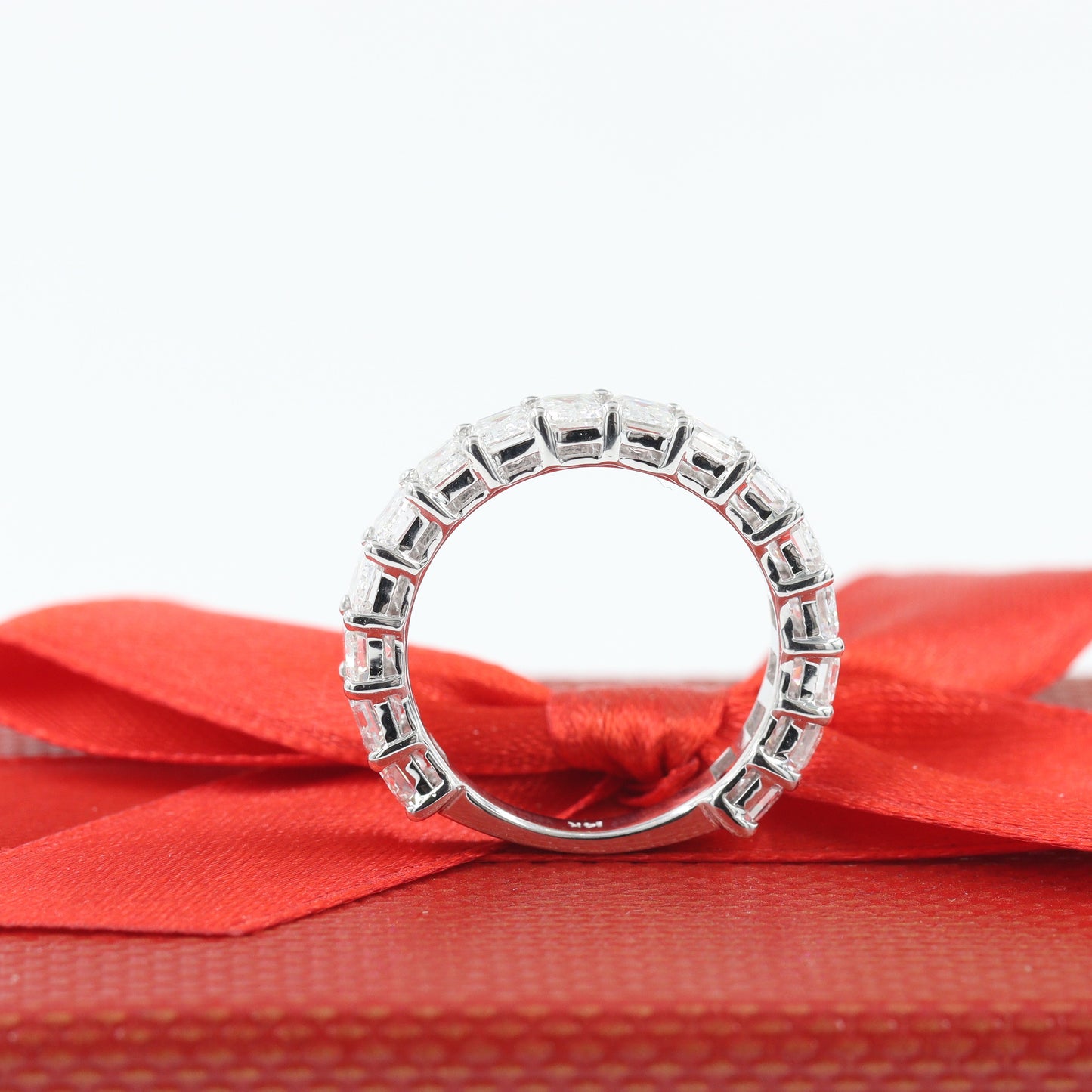 4.8ct Emerald Cut Diamond Band/Stackable Lab Grown Emerald Cut Diamond Band /Anniversary gift Ring/Stackable Diamond Ring