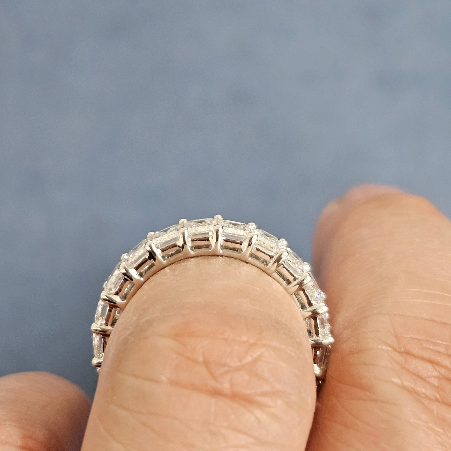 4.8ct Emerald Cut Diamond Band/Stackable Lab Grown Emerald Cut Diamond Band /Anniversary gift Ring/Stackable Diamond Ring