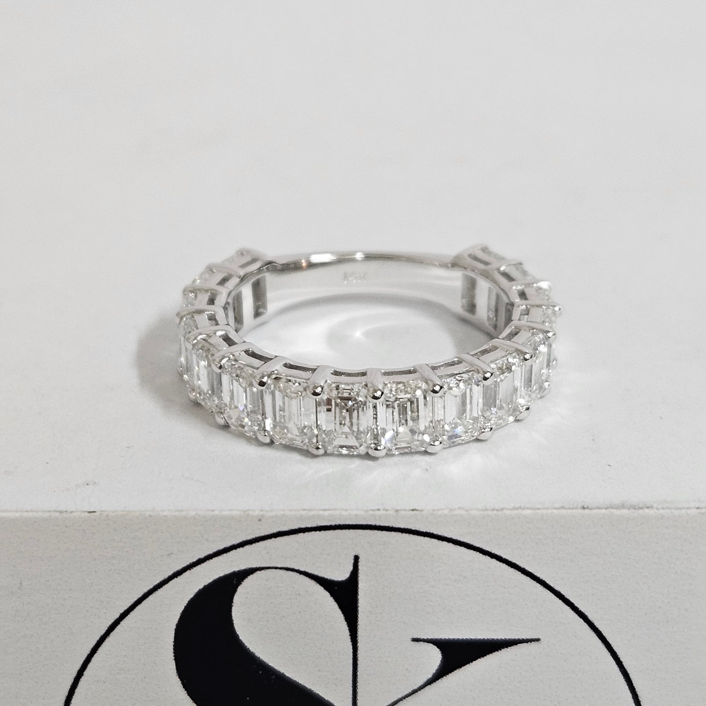 4.8ct Emerald Cut Diamond Band/Stackable Lab Grown Emerald Cut Diamond Band /Anniversary gift Ring/Stackable Diamond Ring