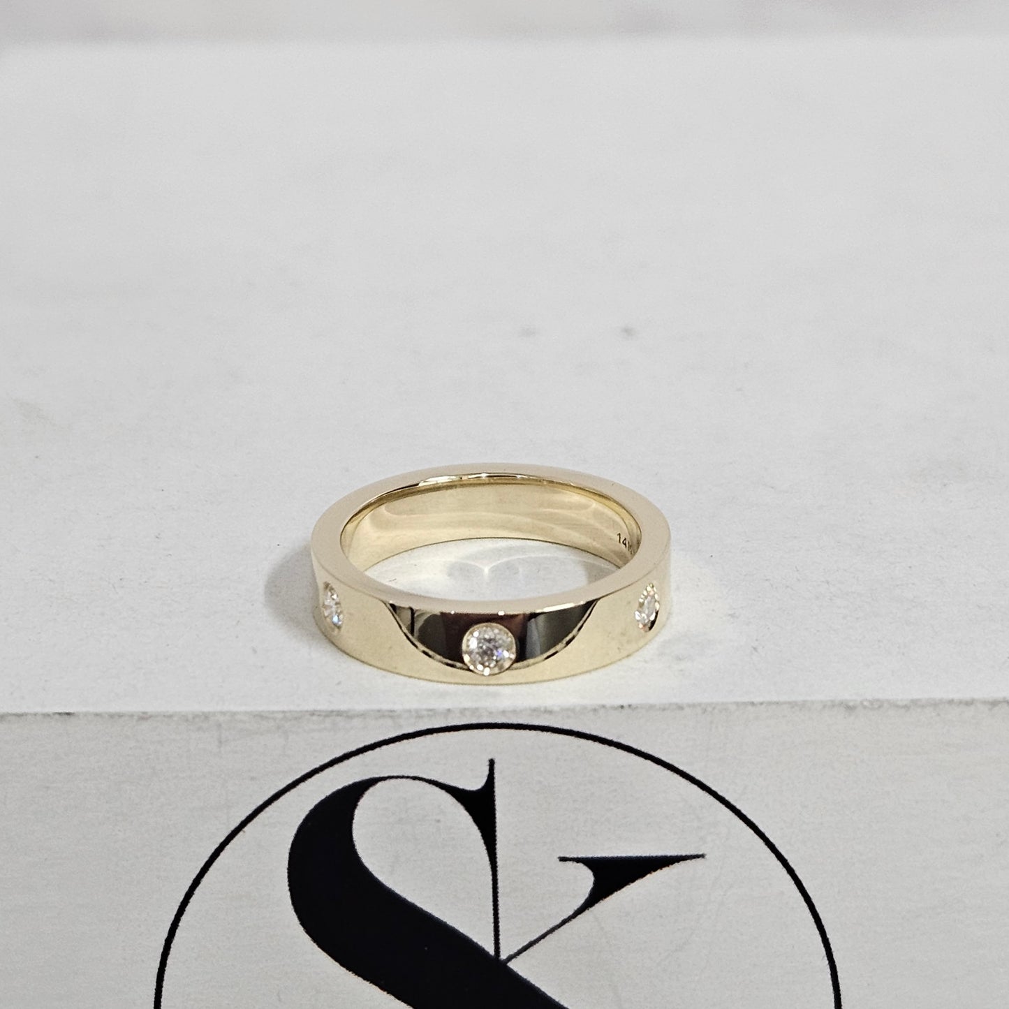 Sean's handmade custom order ( Half Diamond Band )