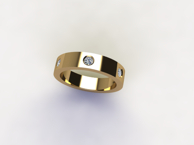 Sean's handmade custom order ( Half Diamond Band )