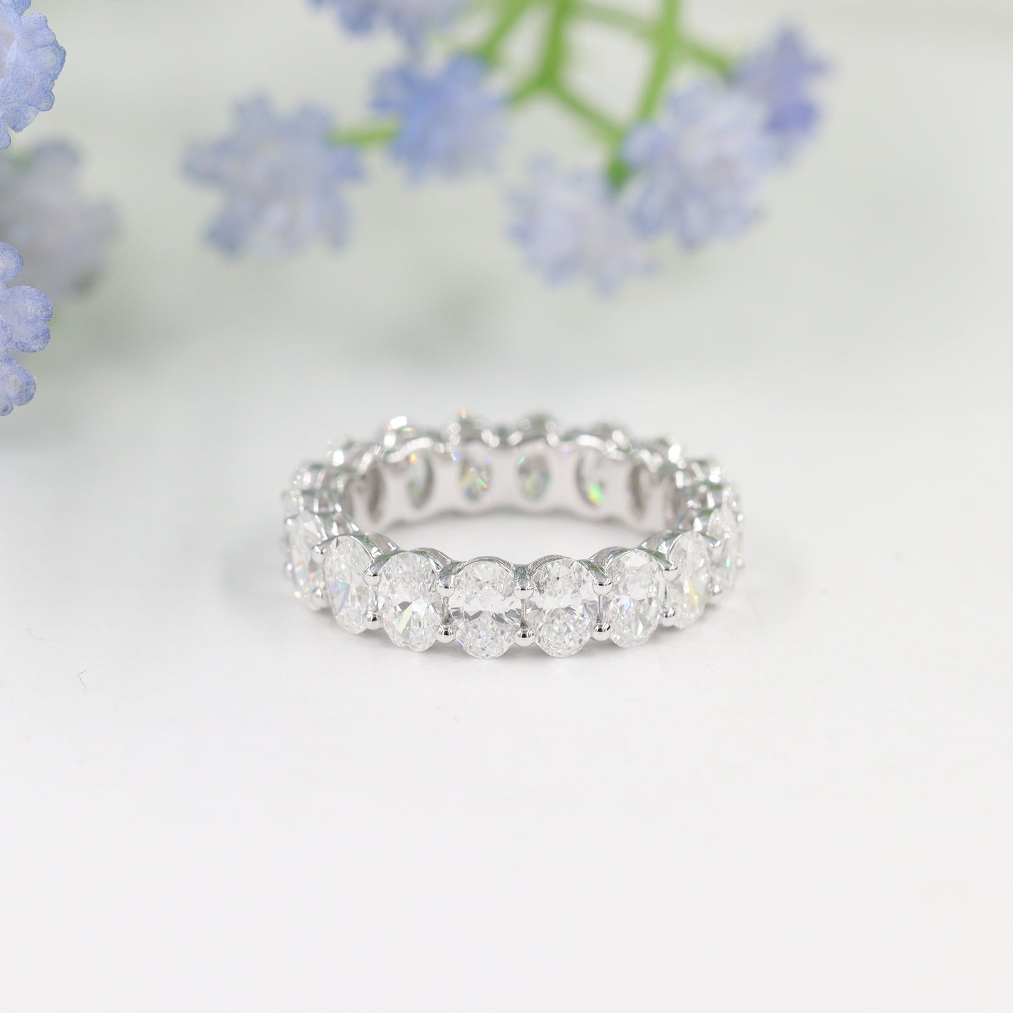 5.6ct Oval Diamond Ring/Oval Diamond Eternity Band/Cut Lab Grown Oval Diamond Full Eternity Ring/Oval Diamond Wedding Ring/Anniversary ring