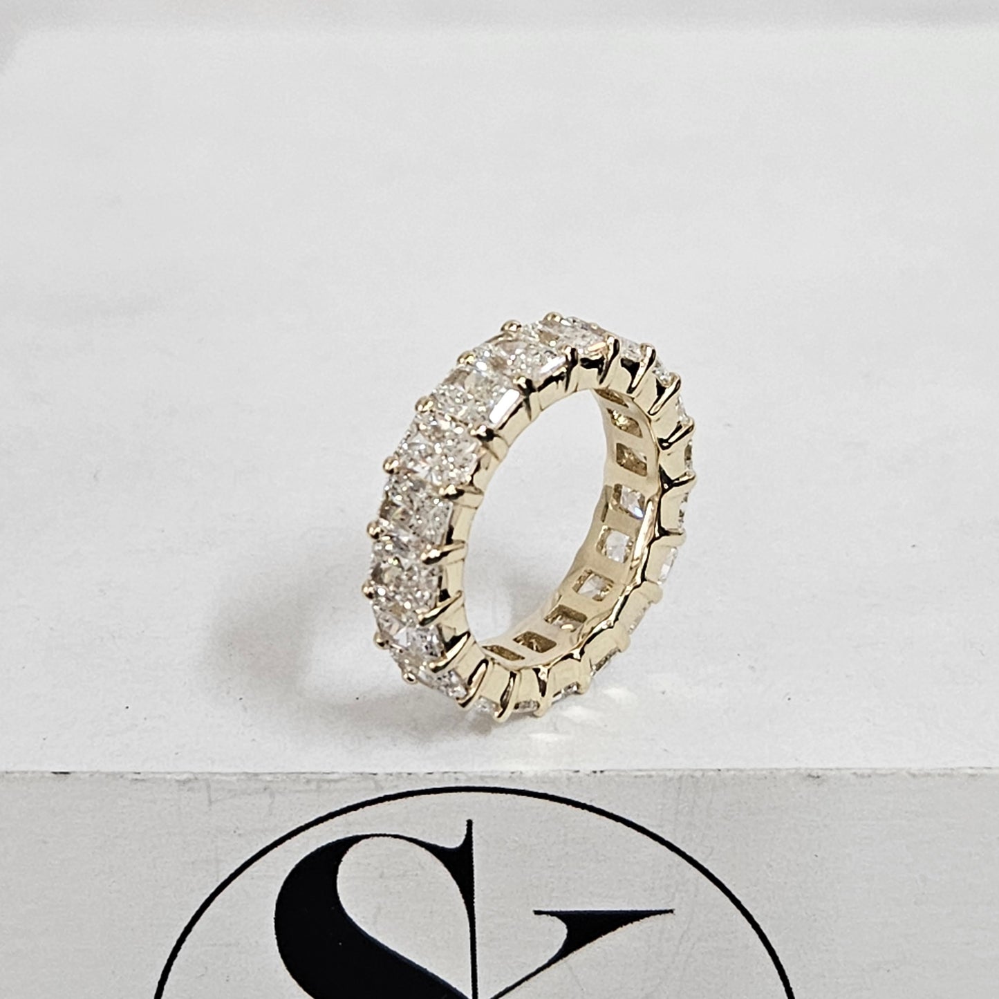 5ct Radiant Cut Diamond Full Eternity Wedding Band/Stackable Radiant Cut Lab Grown Diamond Band/Anniversary Ring/Stackable Diamond Ring