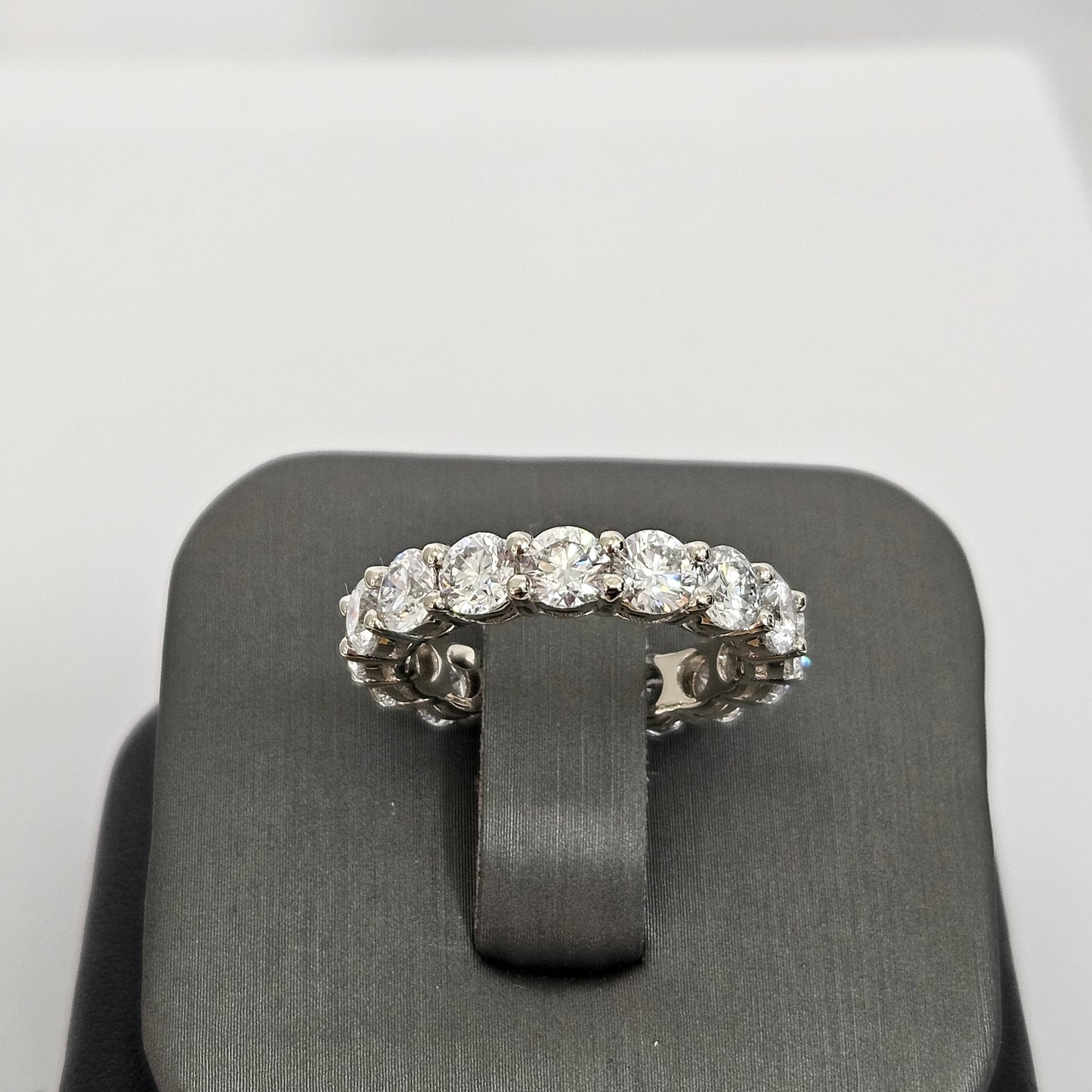 5ct Round Diamond Full Eternity Wedding Band / Stackable Round Lab Grown Diamond Band / Anniversary Ring /Stackable Diamond Ring