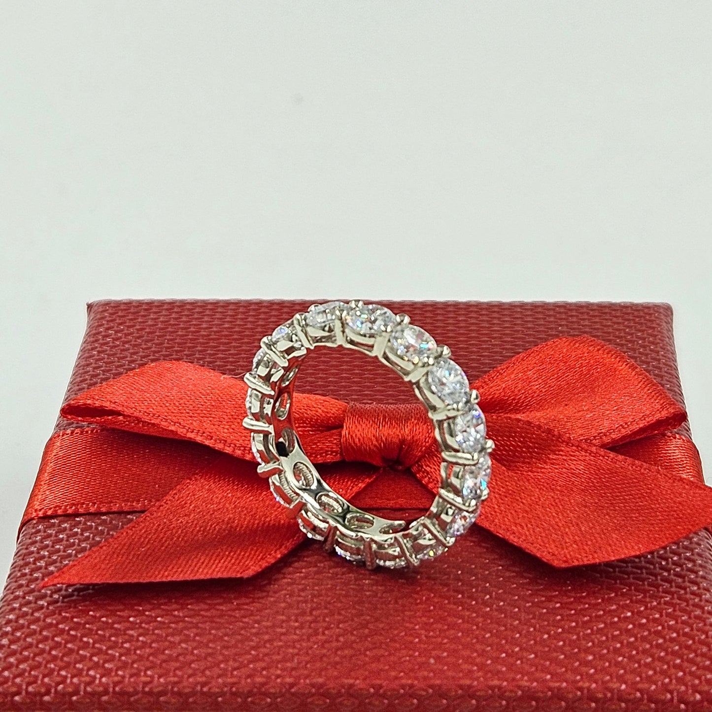 5ct Round Diamond Full Eternity Wedding Band / Stackable Round Lab Grown Diamond Band / Anniversary Ring /Stackable Diamond Ring