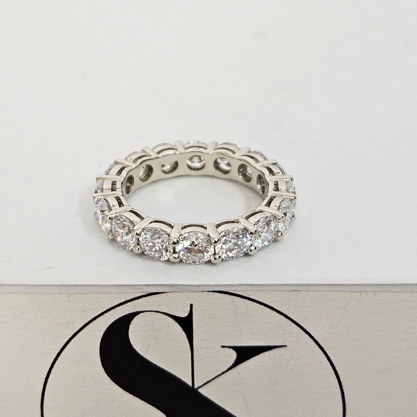 5ct Round Diamond Full Eternity Wedding Band / Stackable Round Lab Grown Diamond Band / Anniversary Ring /Stackable Diamond Ring