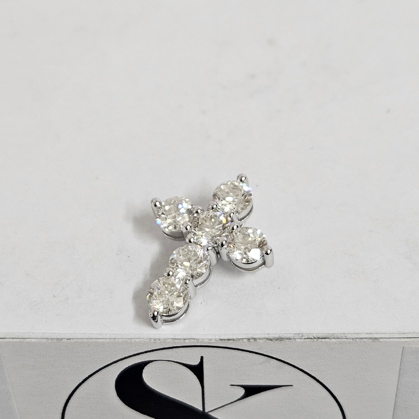 2.7ct Round Diamond  Cross Necklace /Luxury Cross Lab Grown Diamond Pendant /14K Gold Cross Necklace /Anniversary Gift