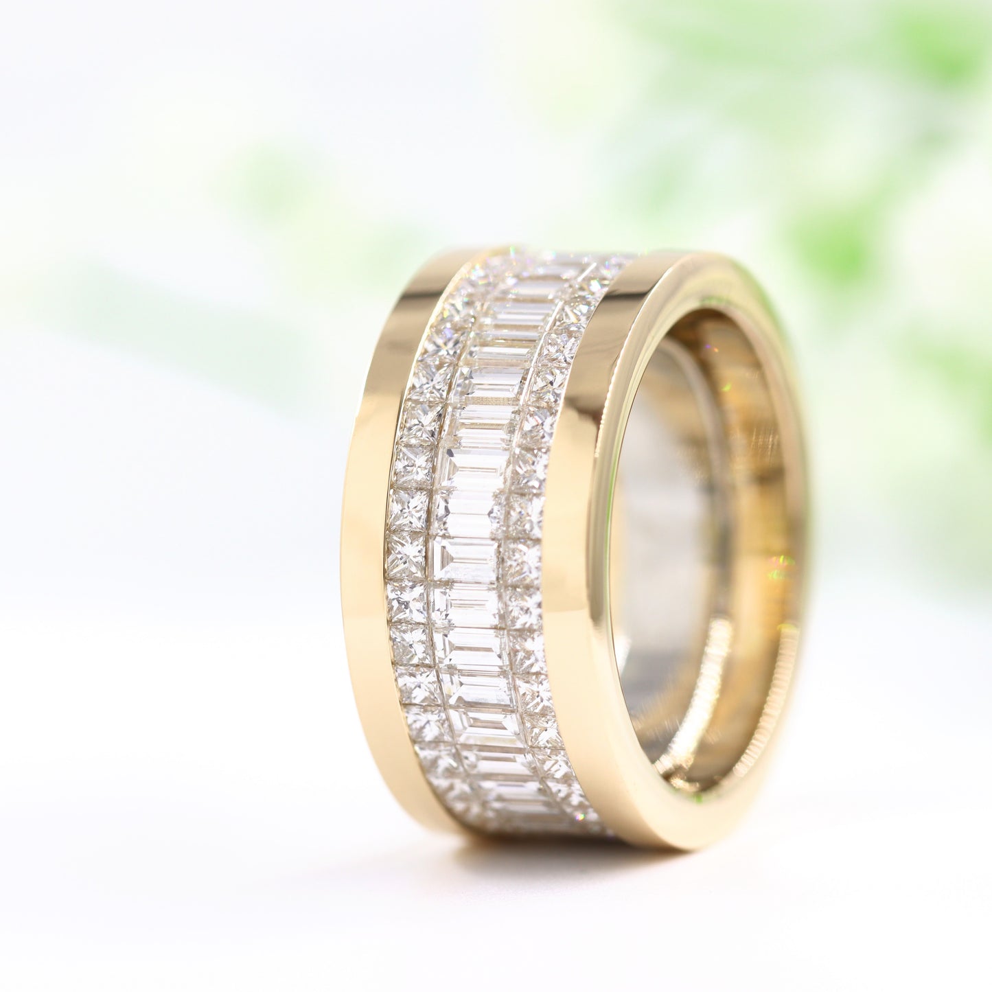 6ct Invisible Set Diamond Eternity Ring/Brilliant Diamond Anniversary Ring/Three Row 9/10 Eternity Diamond Ring/Anniversary Gift Ring