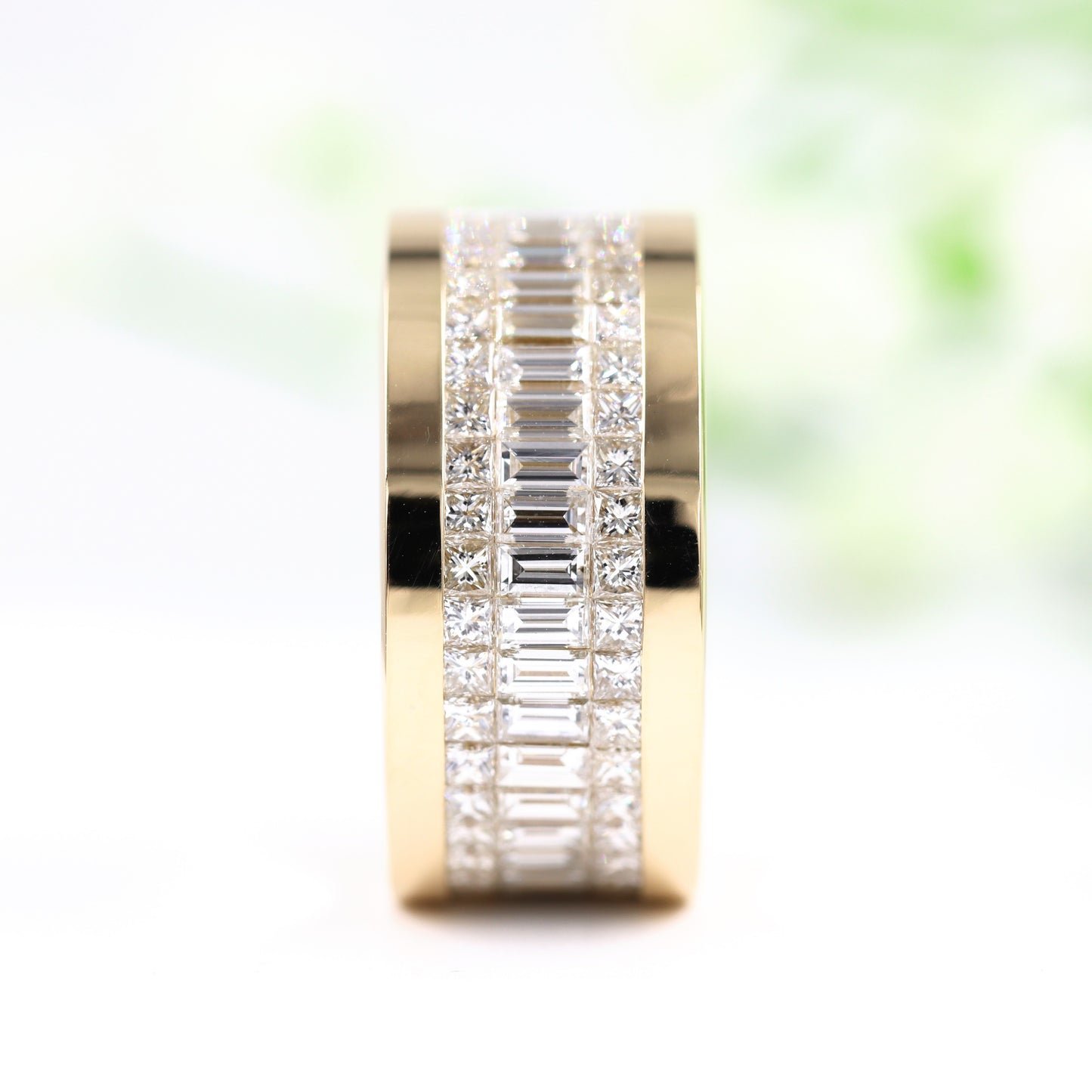 6ct Invisible Set Diamond Eternity Ring/Brilliant Diamond Anniversary Ring/Three Row 9/10 Eternity Diamond Ring/Anniversary Gift Ring
