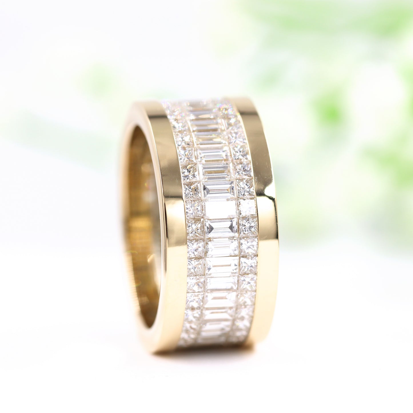 Invisible Set 6ct Natural Diamond Eternity Ring/Platinum,14K,18K gold Diamond Anniversary Ring/Men & Woman Diamond Ring/Anniversary Gift