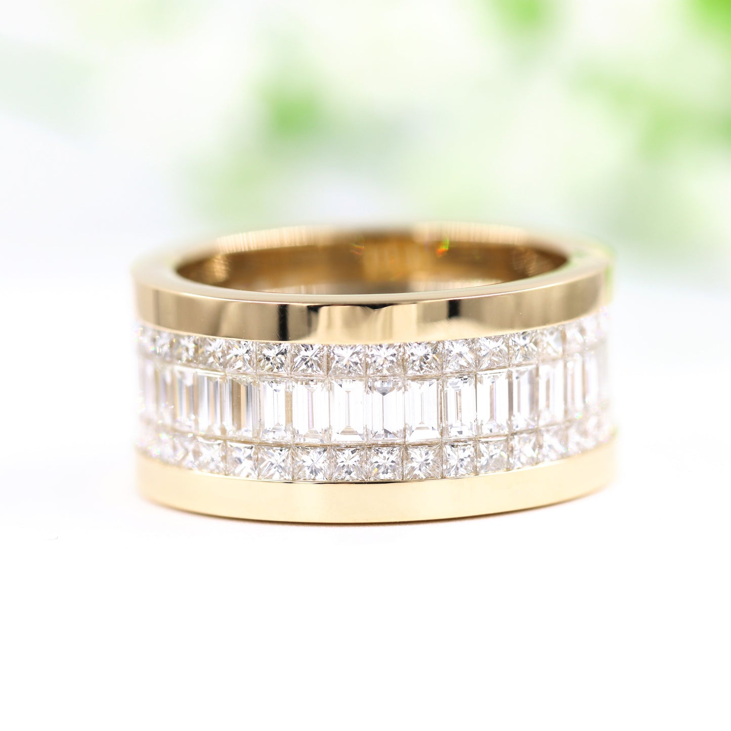 6ct Invisible Set Diamond Eternity Ring/Brilliant Diamond Anniversary Ring/Three Row 9/10 Eternity Diamond Ring/Anniversary Gift Ring