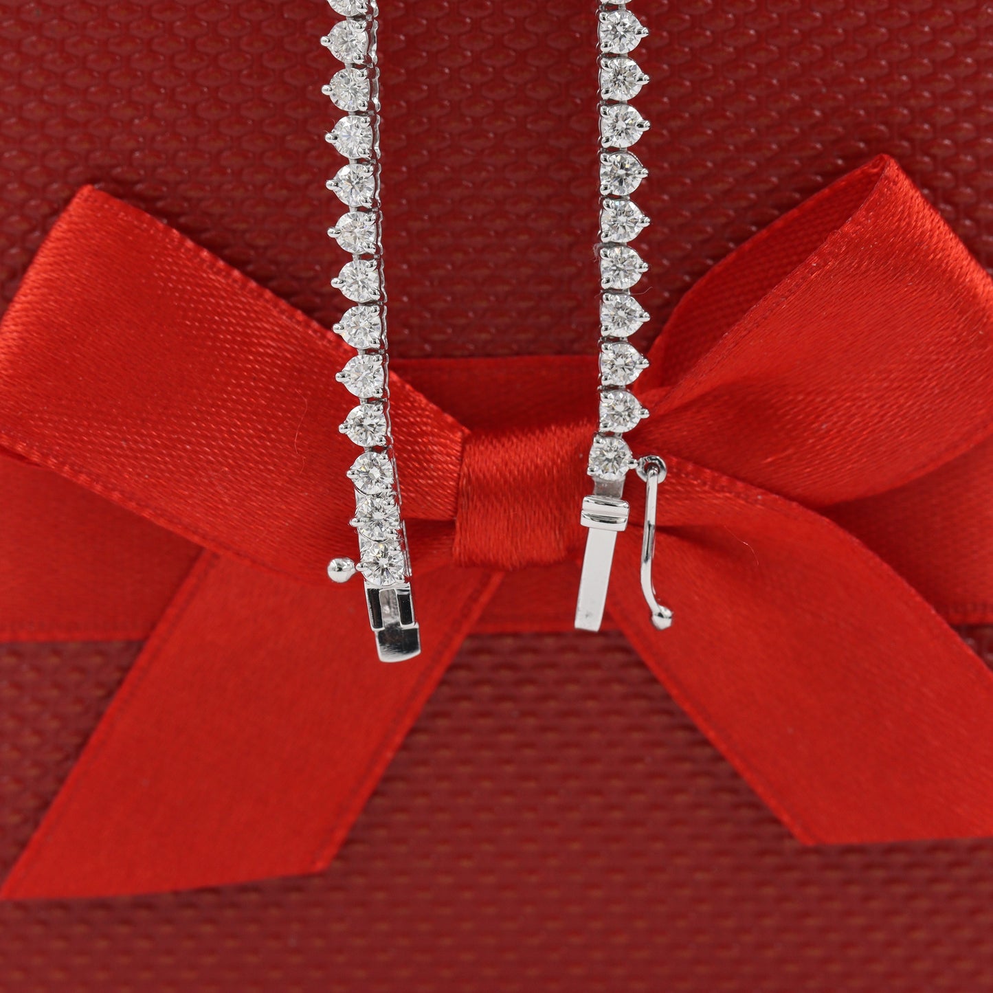 7.5ct Natural Diamond 3 Prong Tennis Necklace /14k Gold Round Natural Diamond Tennis Necklace/Anniversary Gift