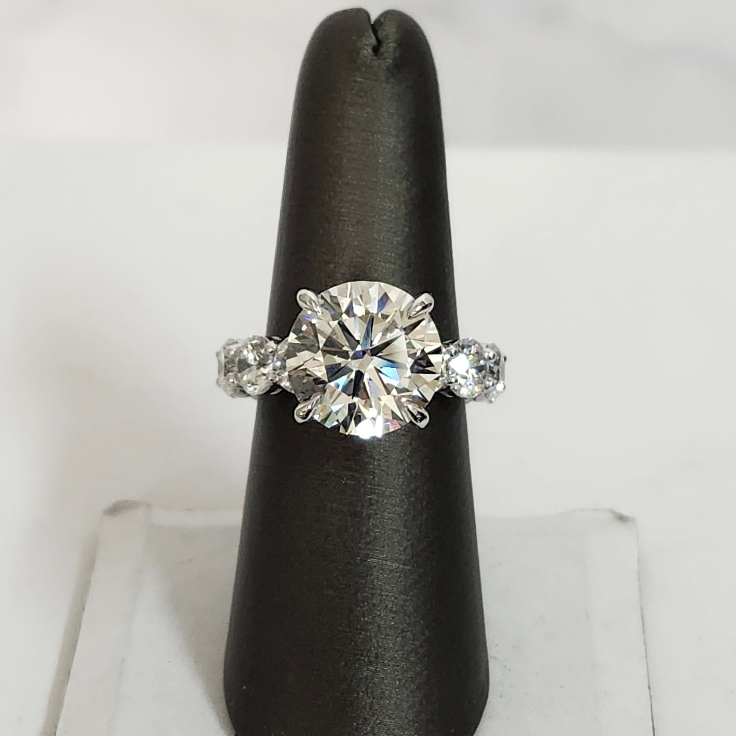 7ct IGI Certified Lab diamond Ring/14K ,18K gold Full Eternity Round Lab Diamond Engagement Ring / Stackable diamond Ring/Anniversary gift