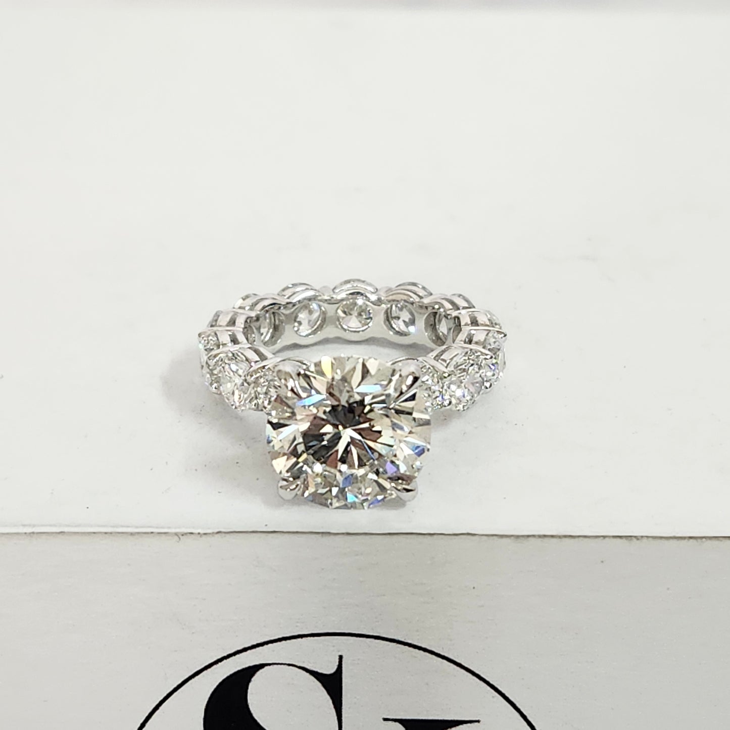 7ct IGI Certified Lab diamond Ring/14K ,18K gold Full Eternity Round Lab Diamond Engagement Ring / Stackable diamond Ring/Anniversary gift