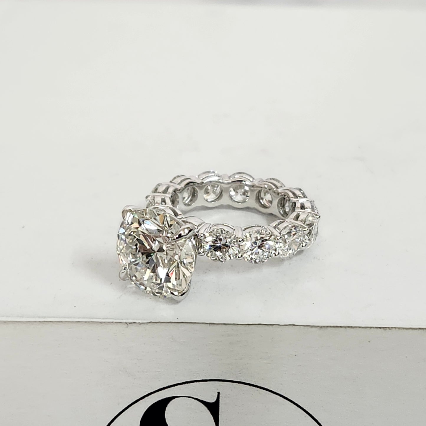 7ct IGI Certified Lab diamond Ring/14K ,18K gold Full Eternity Round Lab Diamond Engagement Ring / Stackable diamond Ring/Anniversary gift