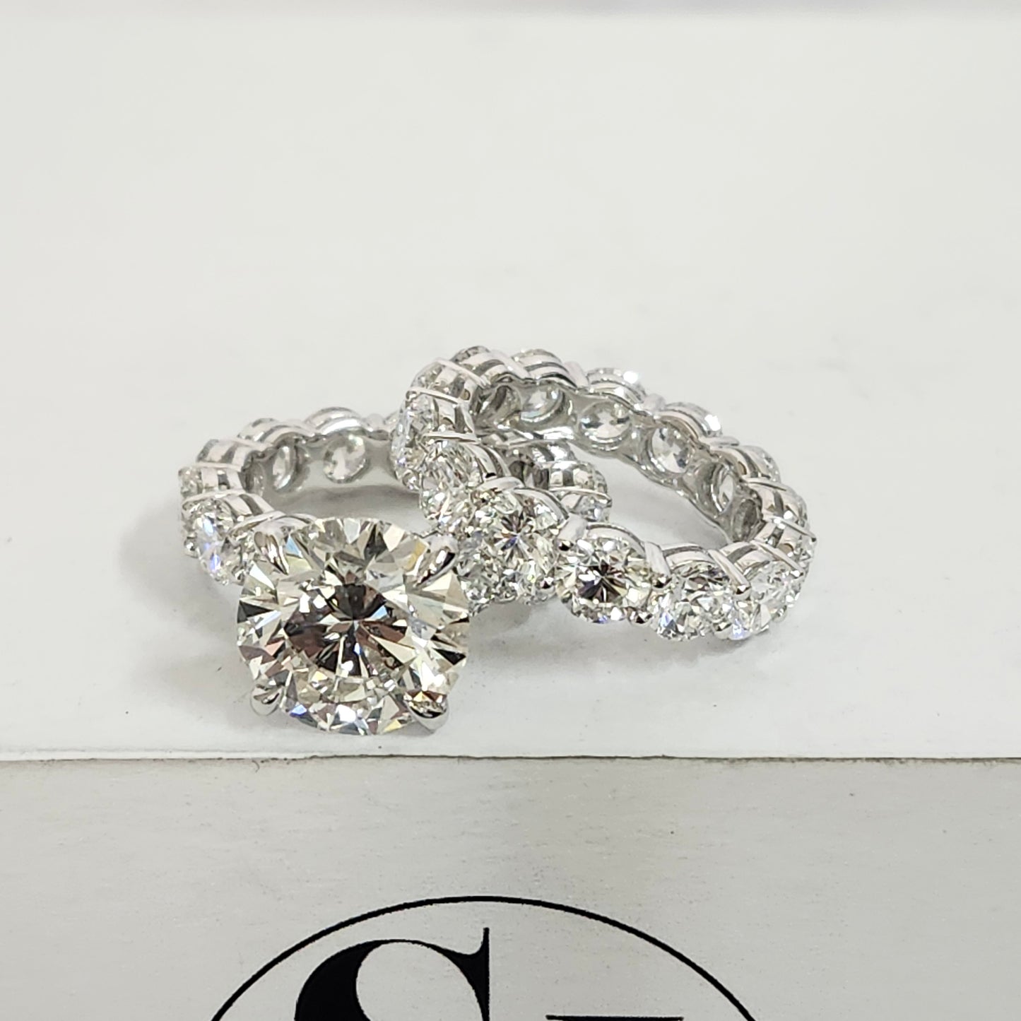 7ct IGI Certified Lab diamond Ring/14K ,18K gold Full Eternity Round Lab Diamond Engagement Ring / Stackable diamond Ring/Anniversary gift