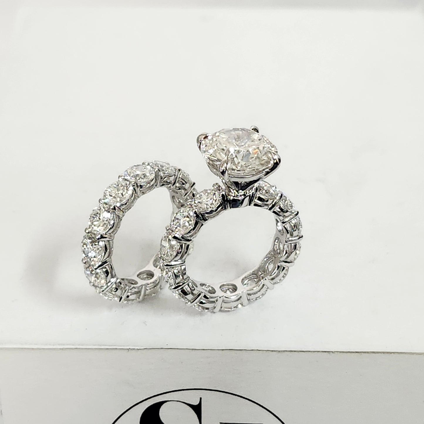 7ct IGI Certified Lab diamond Ring/14K ,18K gold Full Eternity Round Lab Diamond Engagement Ring / Stackable diamond Ring/Anniversary gift