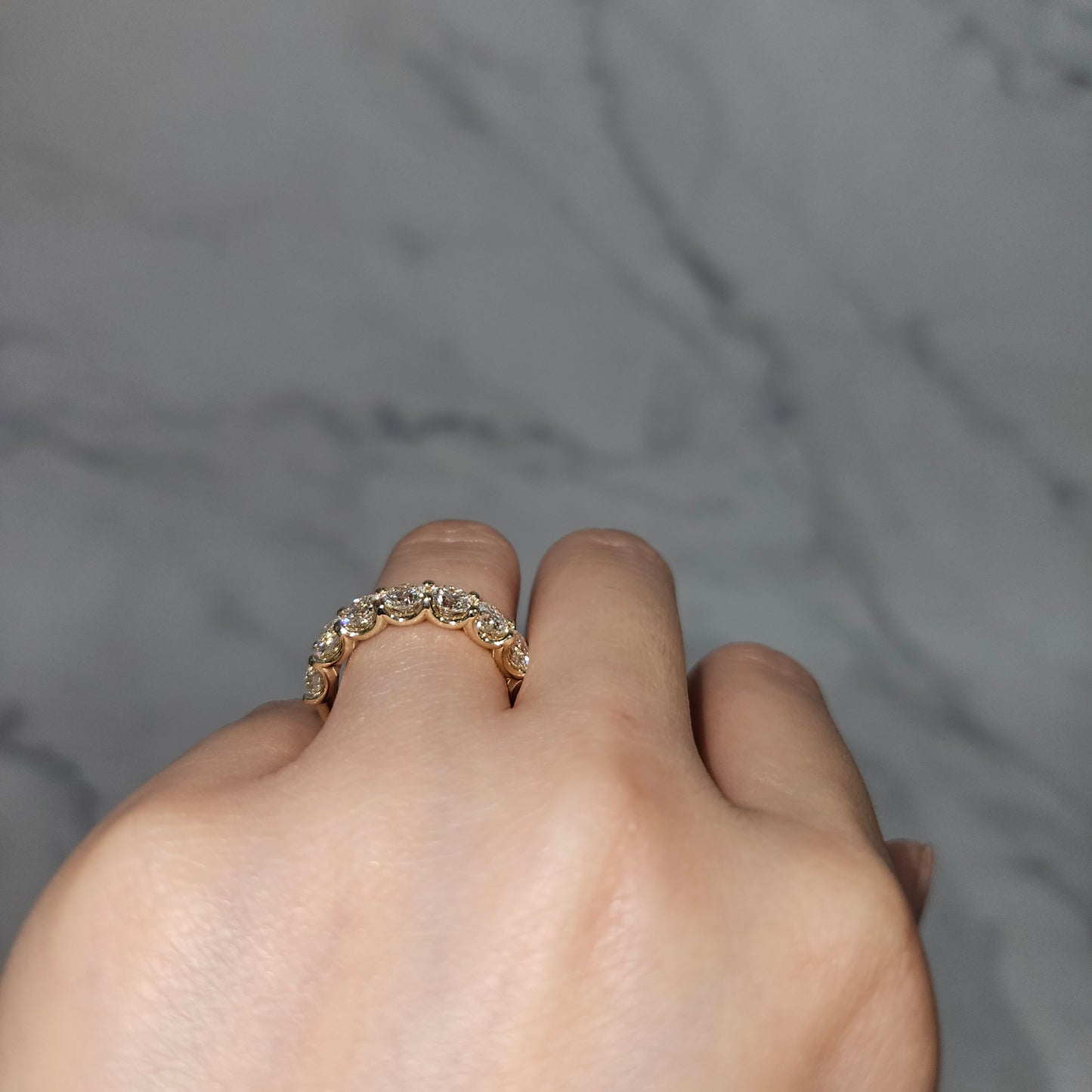 Lab Diamond Stackable Eternity Band/8 stones Diamond 2.4ct Band/Eternity Diamond Band/Diamond Wedding Band/Anniversary Gift