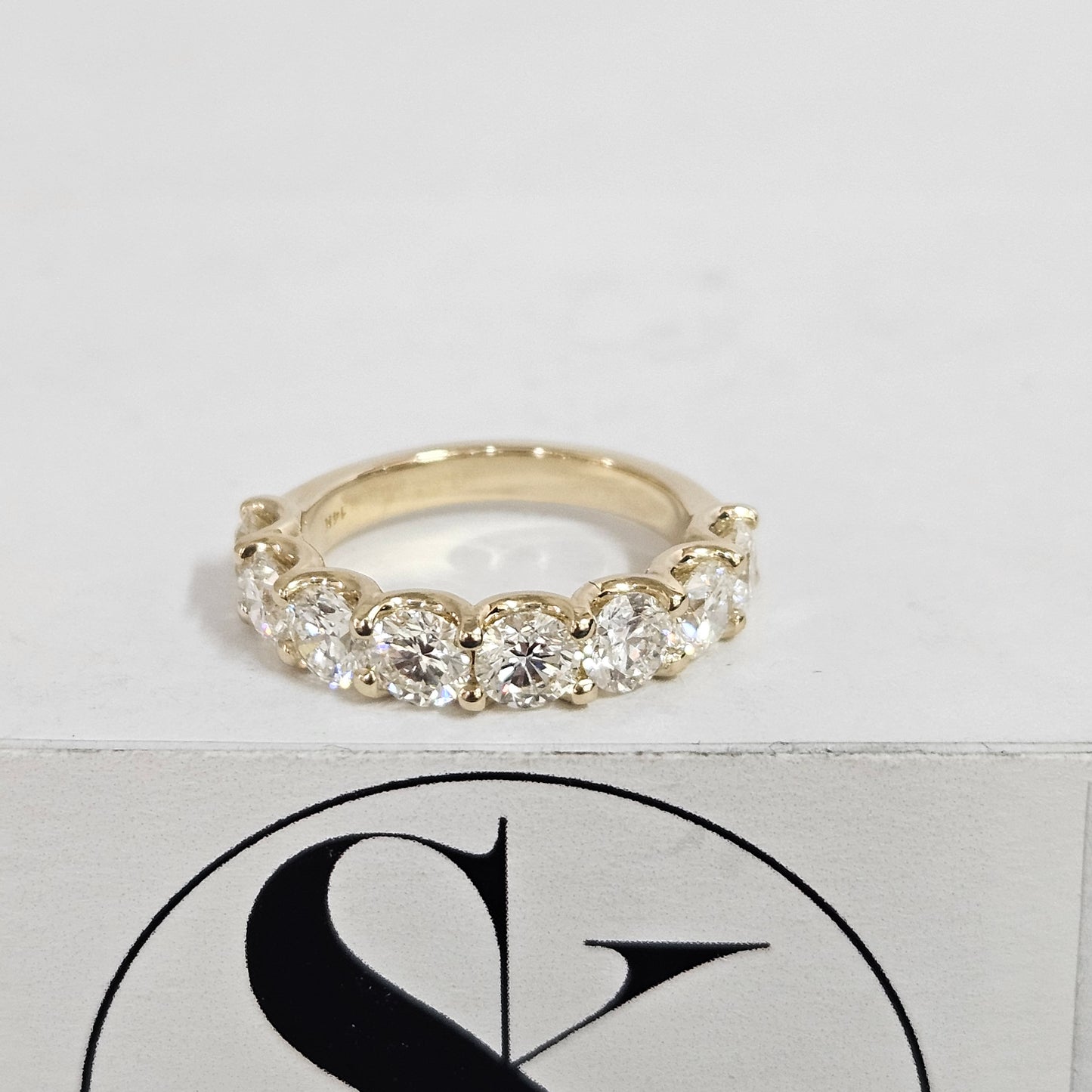 Lab Diamond Stackable Eternity Band/8 stones Diamond 2.4ct Band/Eternity Diamond Band/Diamond Wedding Band/Anniversary Gift