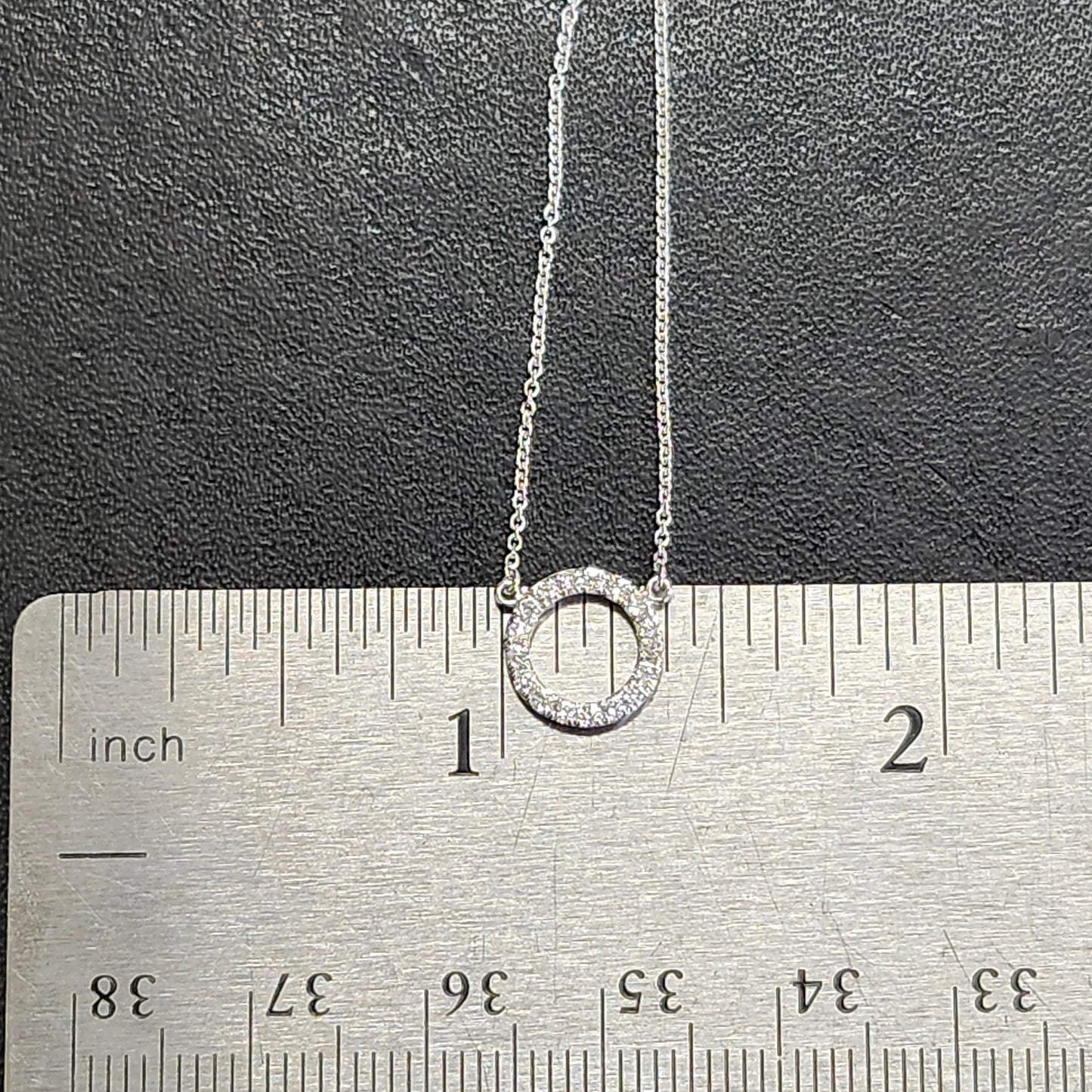 9.2mm Open Circle Natural Diamond Necklace/Circle Pendant/14k Gold Diamond Necklace/Simple Dainty Diamond Necklace/Anniversary Gift