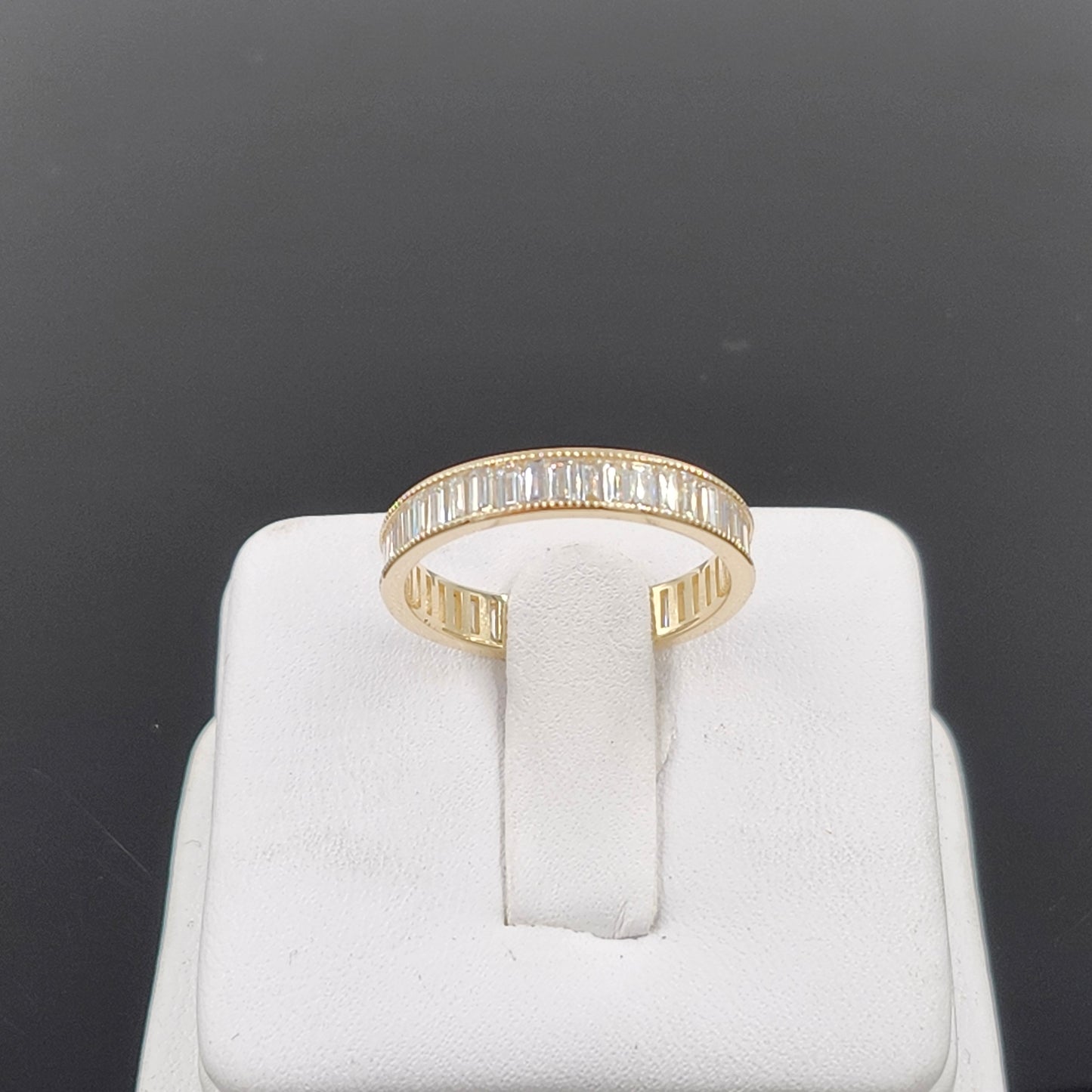 Baguette Lab Grown Diamond wedding Band/Stackable Full Eternity Baguette Diamond Band/ Baguette Diamond Channel Set Ring/Anniversary Gift