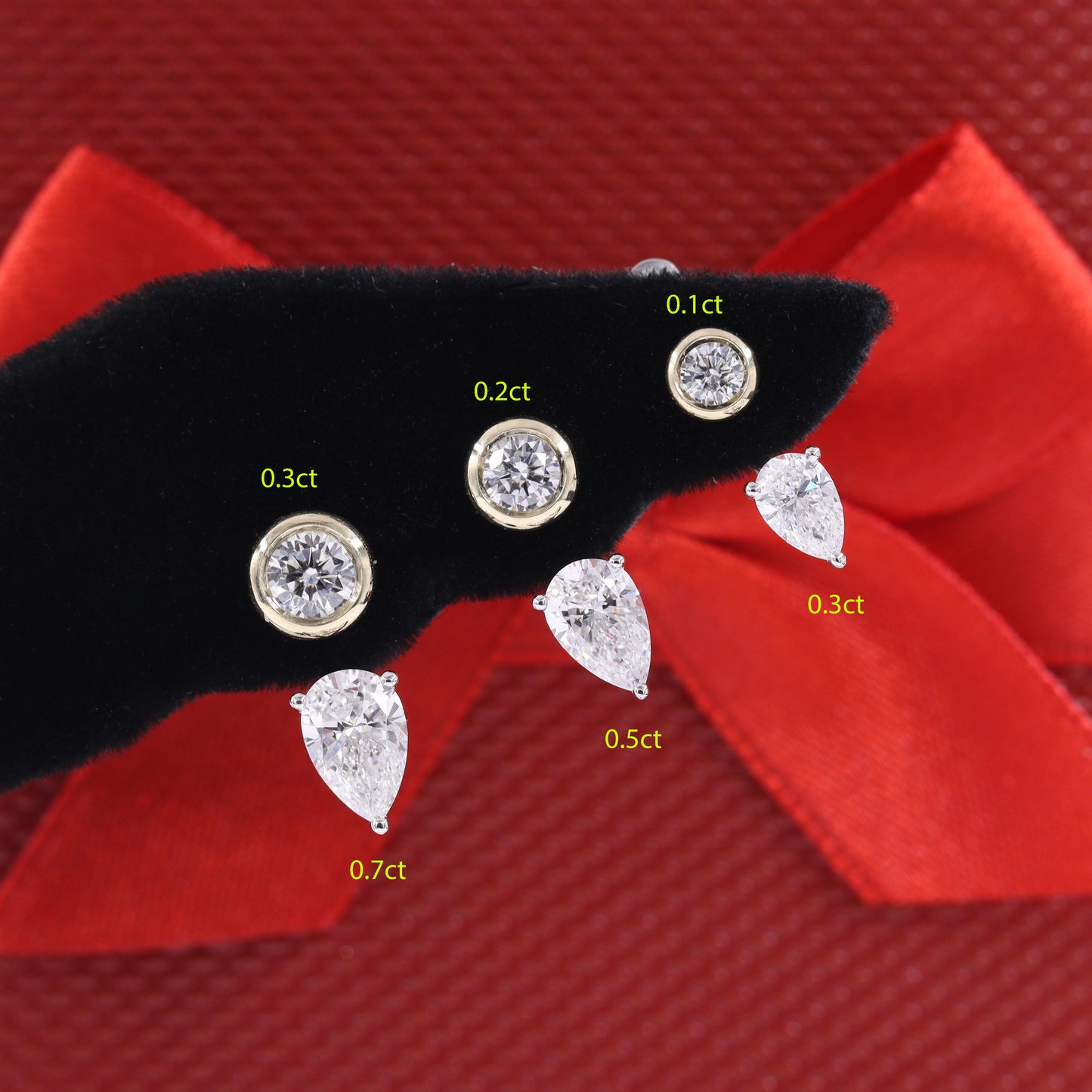 Pear Lab Diamond Jacket Earring/ Three Prong Diamond Jacket Earring/ Jacket earring only / Single or Pair Jacket Earring/ Anniversary gift