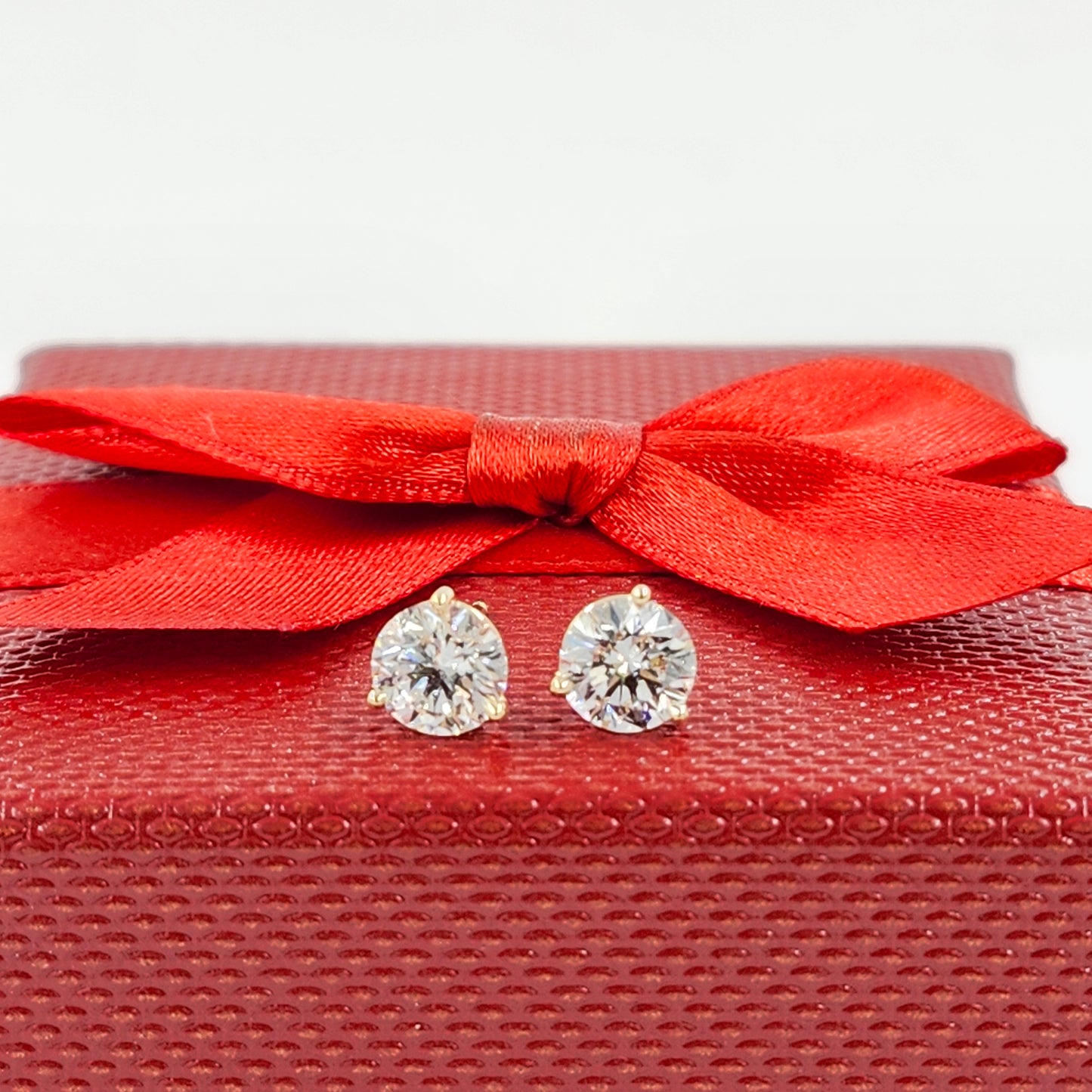 Diamond Prong Set Stud Earrings/Lab Diamond Earrings/Diamond Solitaire Stud Earrings/Bridesmaid Wedding Gift/Single or Pair
