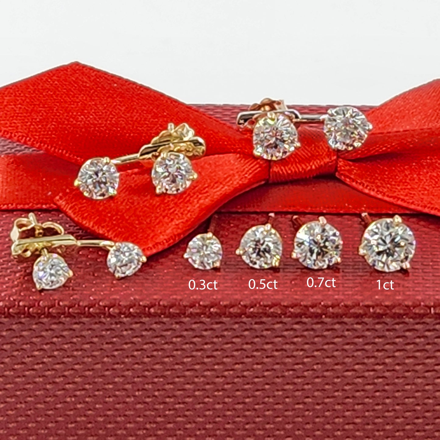 Diamond Prong Set Stud Earrings/Lab Diamond Earrings/Diamond Solitaire Stud Earrings/Bridesmaid Wedding Gift/Single or Pair