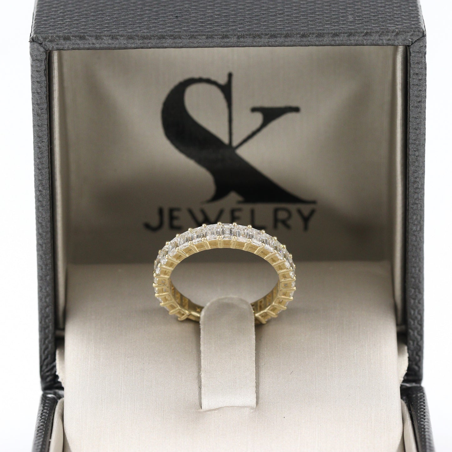 2.4ct Emerald Cut Diamond Wedding Band/Natural Diamond Eternity Wedding Ring/Stackable Emerald Cut Diamond Eternity Band/Anniversary gift