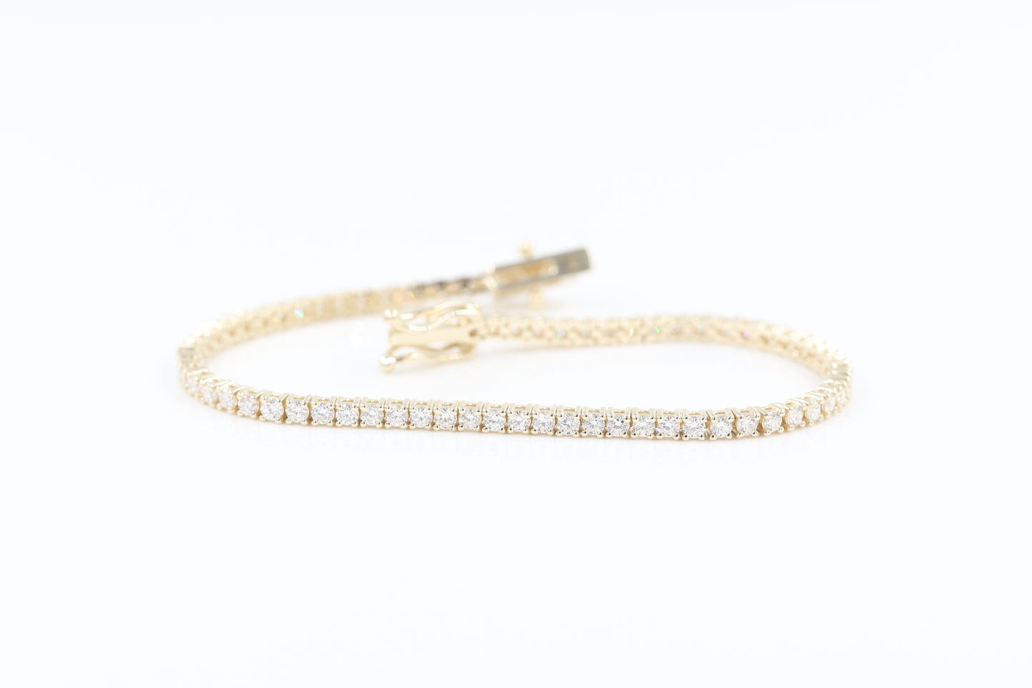 Natural Diamond Tennis Bracelet / Eternity 2.3ct Diamond 4 Prong Tennis Bracelet/ Diamond Engagement Bracelet/Anniversary gift
