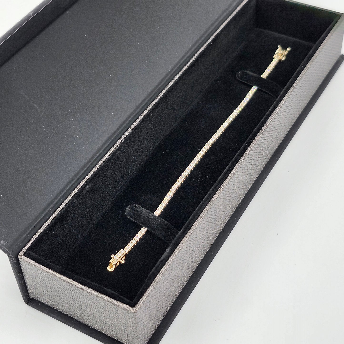 Natural Diamond Tennis Bracelet / Eternity 2.3ct Diamond 4 Prong Tennis Bracelet/ Diamond Engagement Bracelet/Anniversary gift