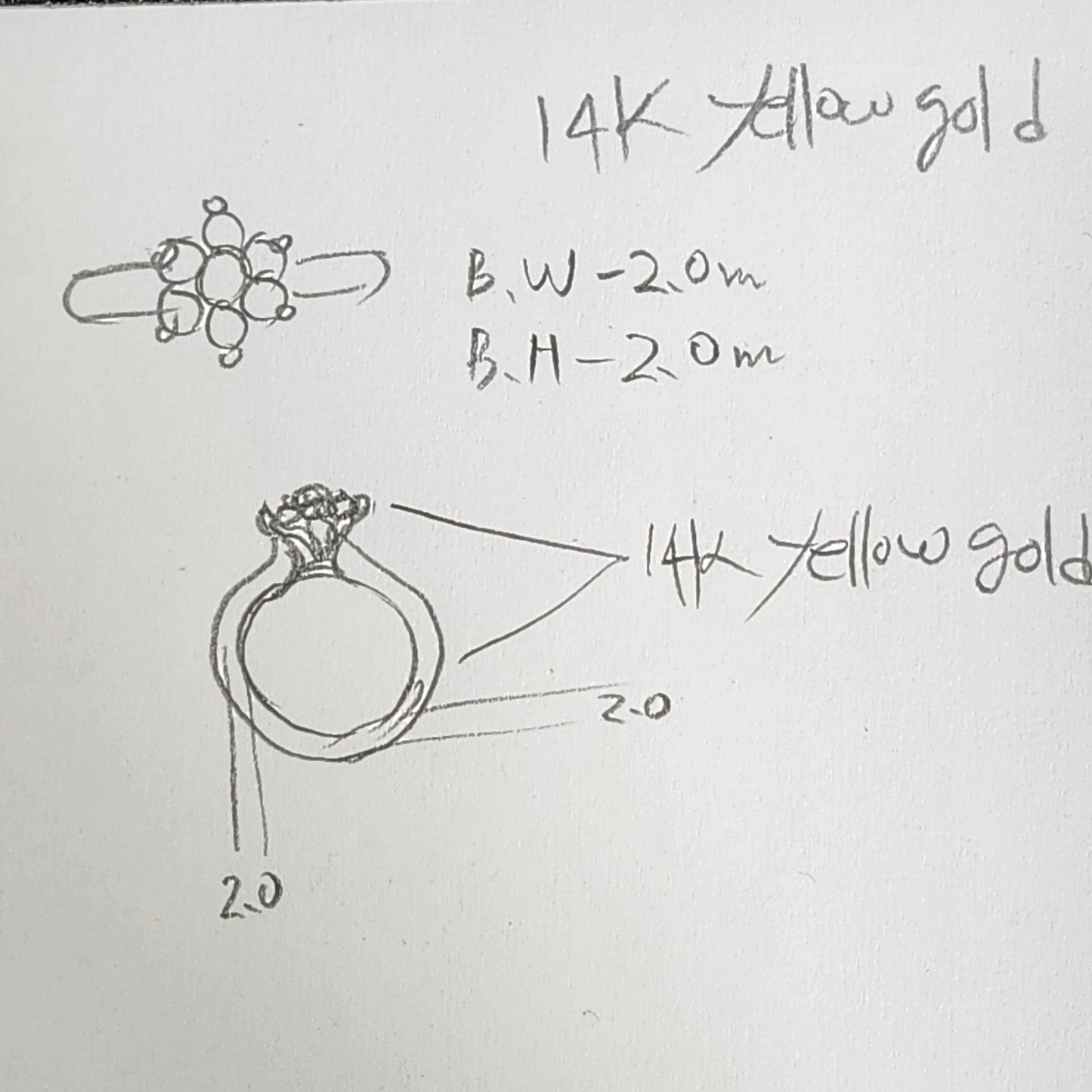 Sean's handmade custom order ( Natural Diamond  Rings )