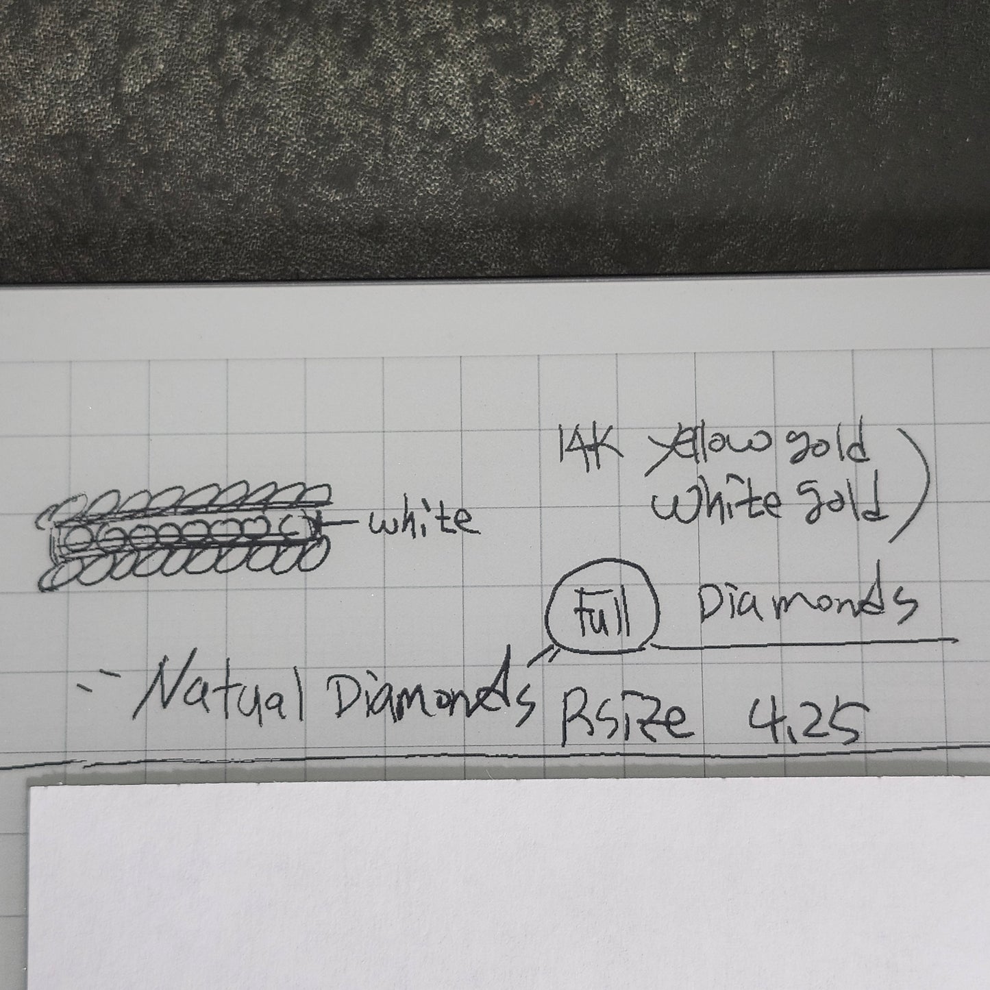 Sean's handmade custom order (Full Eternity Diamond Ring)