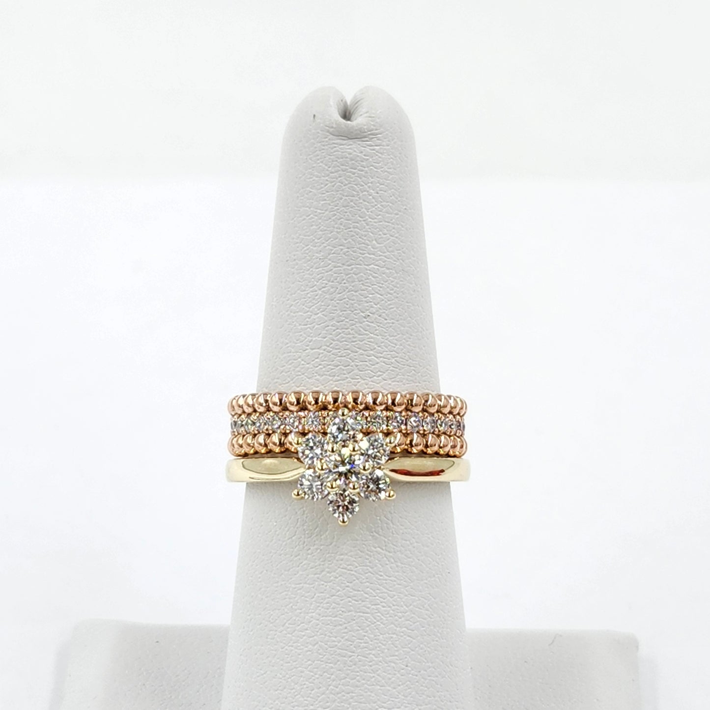 Flower engagement Diamond Ring / Natural Diamond Anniversary Ring/ flower ring/ Unique Engagement Ring / Anniversary Ring / Girt for her