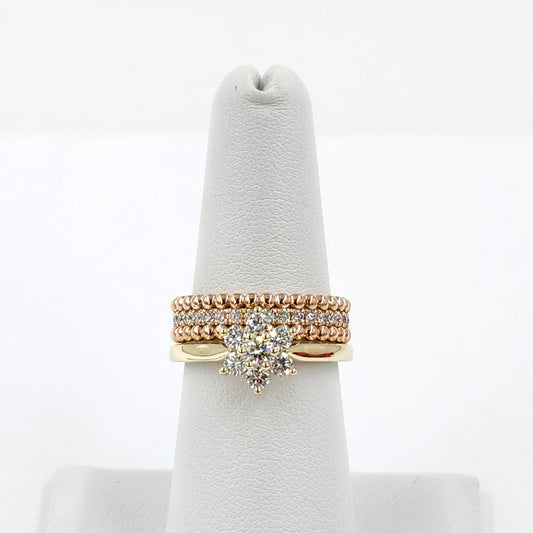 Flower engagement Diamond Ring / Natural Diamond Anniversary Ring/ flower ring/ Unique Engagement Ring / Anniversary Ring / Girt for her