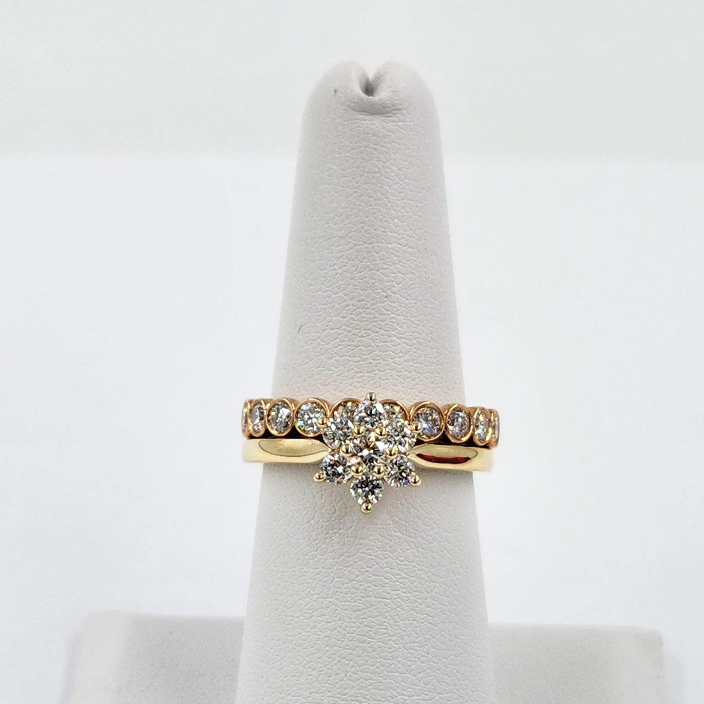 Flower engagement Diamond Ring / Natural Diamond Anniversary Ring/ flower ring/ Unique Engagement Ring / Anniversary Ring / Girt for her