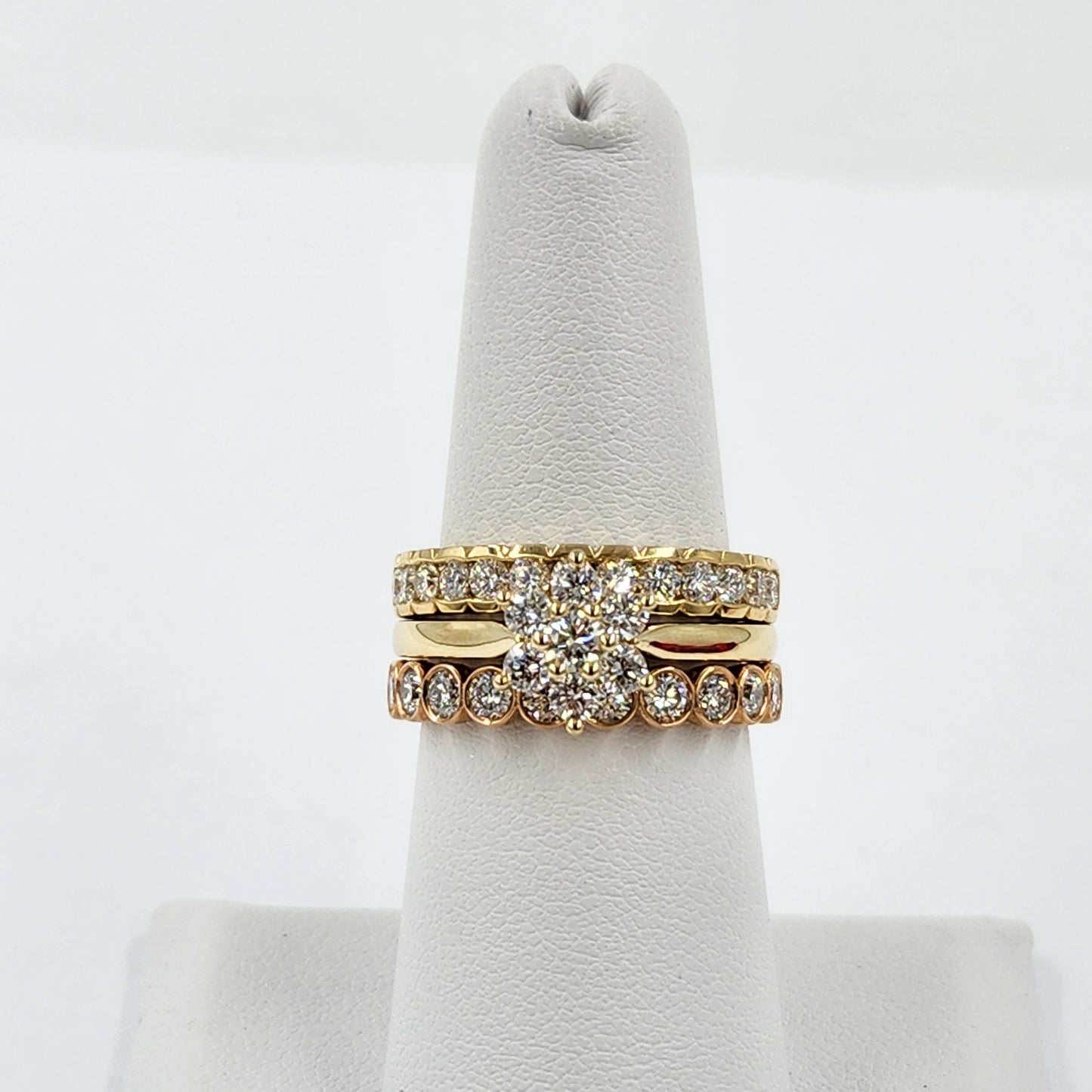 Flower engagement Diamond Ring / Natural Diamond Anniversary Ring/ flower ring/ Unique Engagement Ring / Anniversary Ring / Girt for her