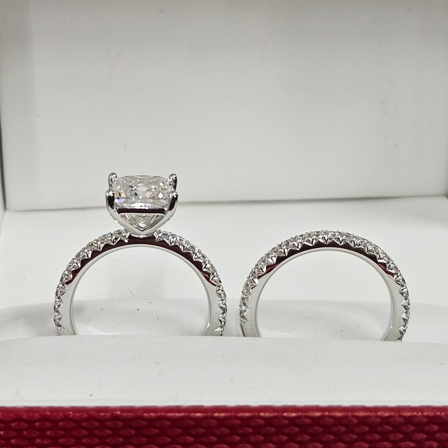 Half Eternity French Pave Lab Diamond Band/Stackable French Pave wedding Ring/Width 2.0mm Half Eternity Diamond Band/Anniversary Gift